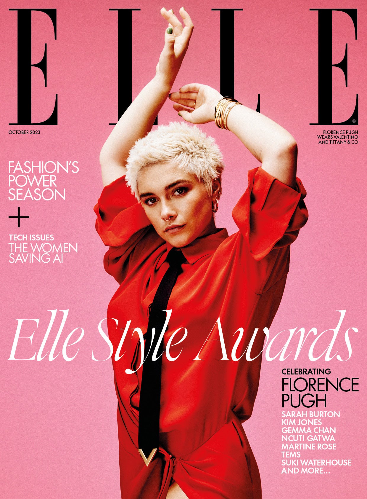 Think pink: October’s cover of ‘ELLE UK’