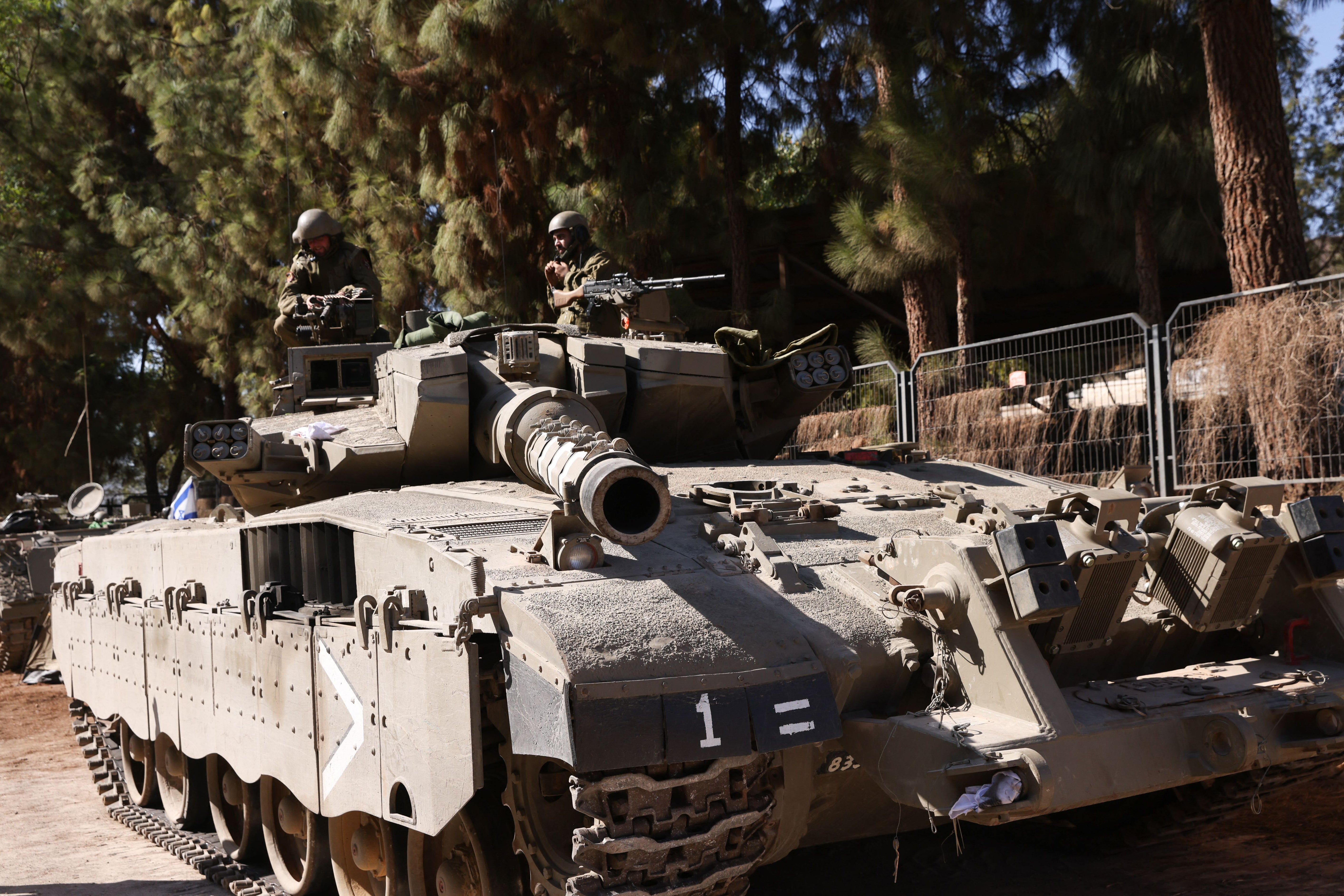 Israeli forces near the border with Lebanon