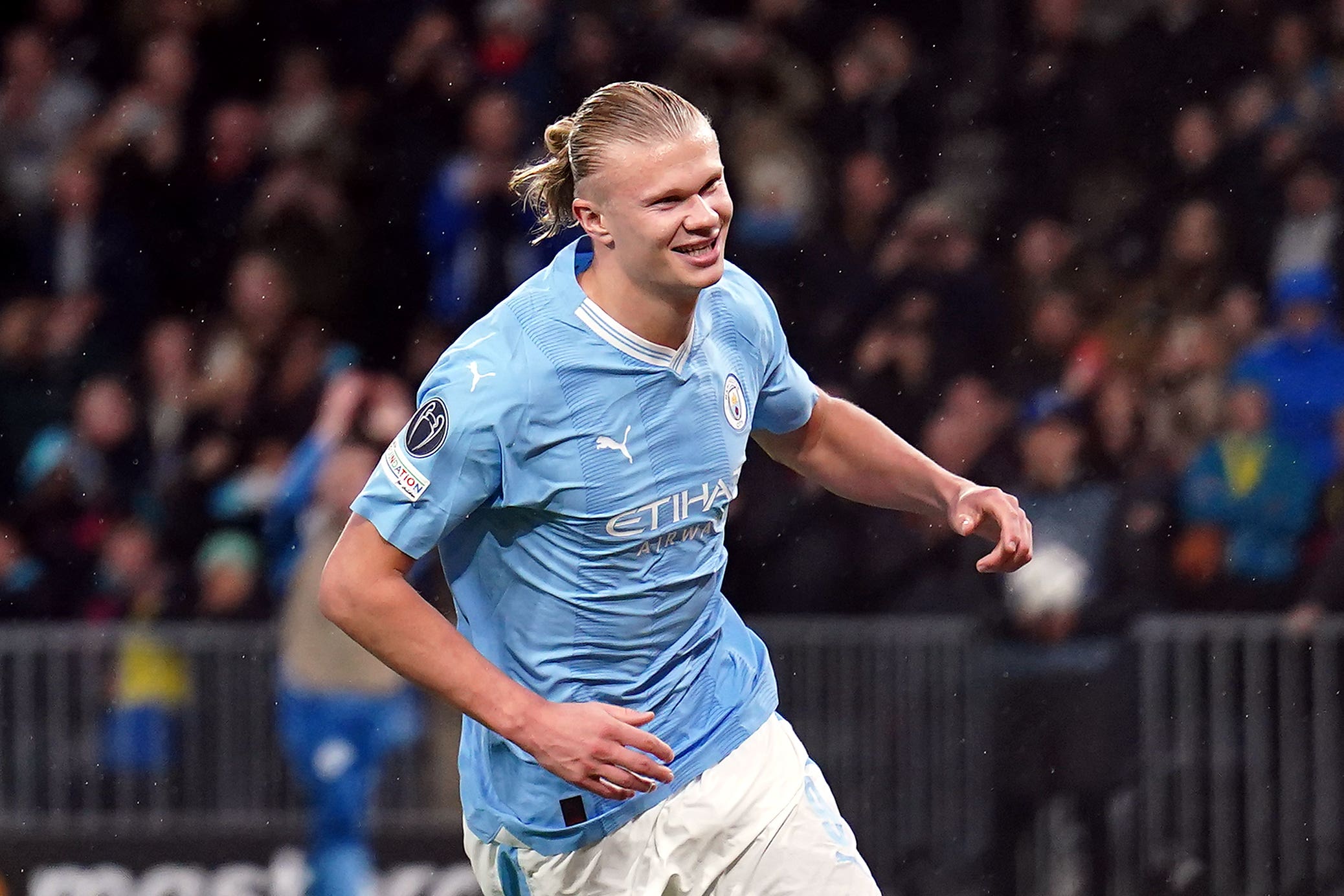 Erling Haaland bagged a brace for City (Zac Goodwin/PA)