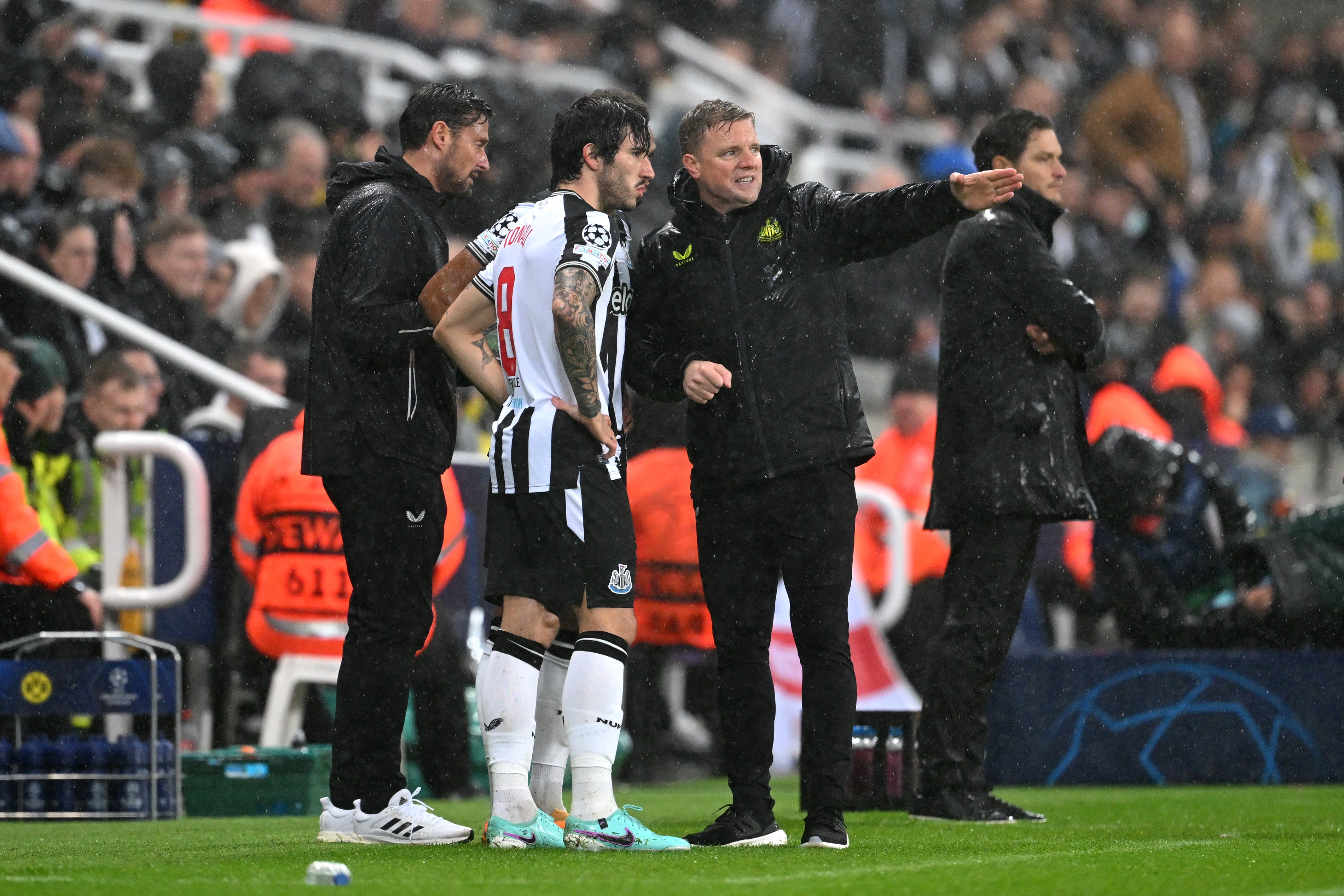 Newcastle sent on Tonali late on