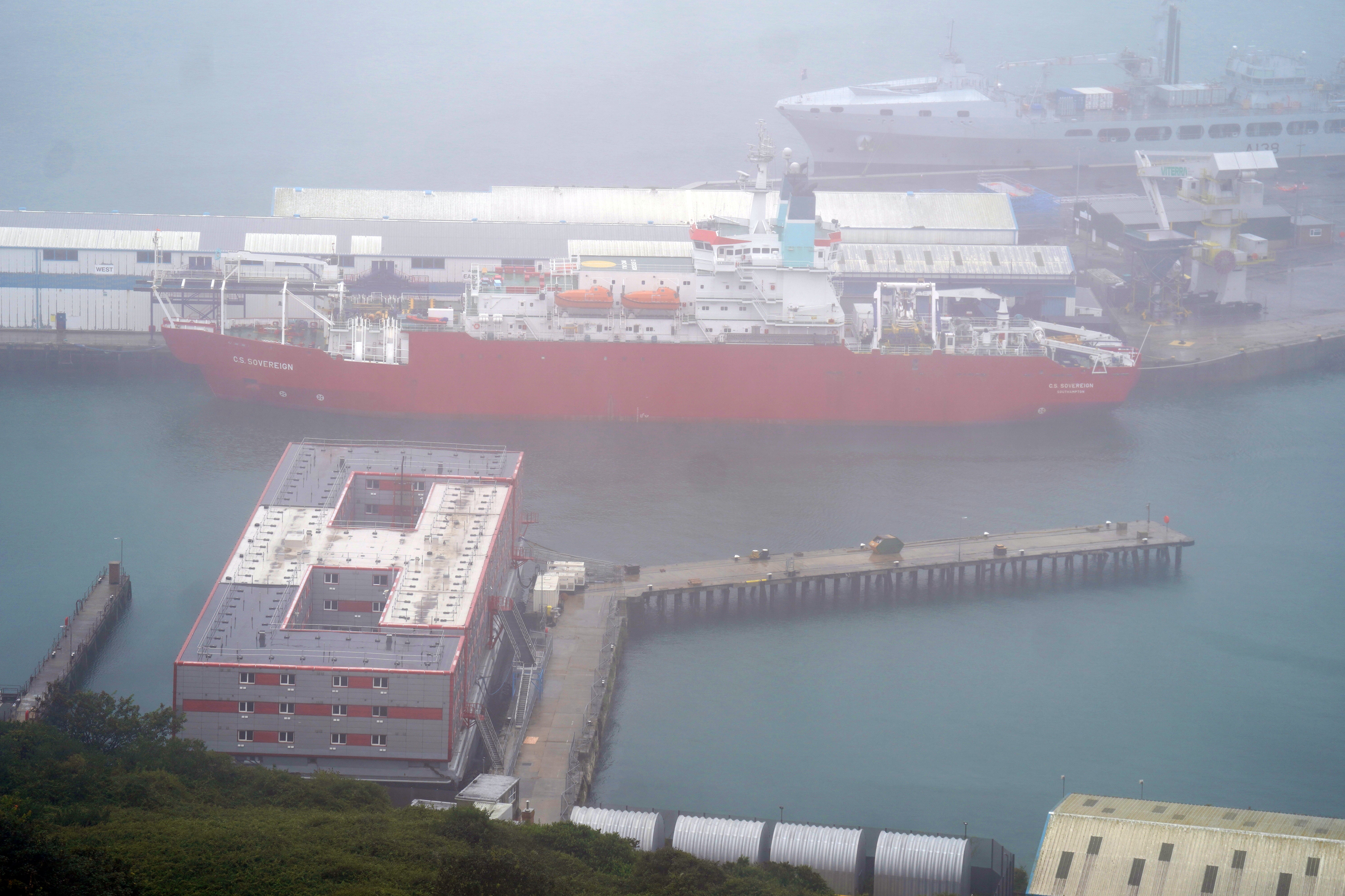 Asylum seekers had to be moved off the barge in August after a legionella scare