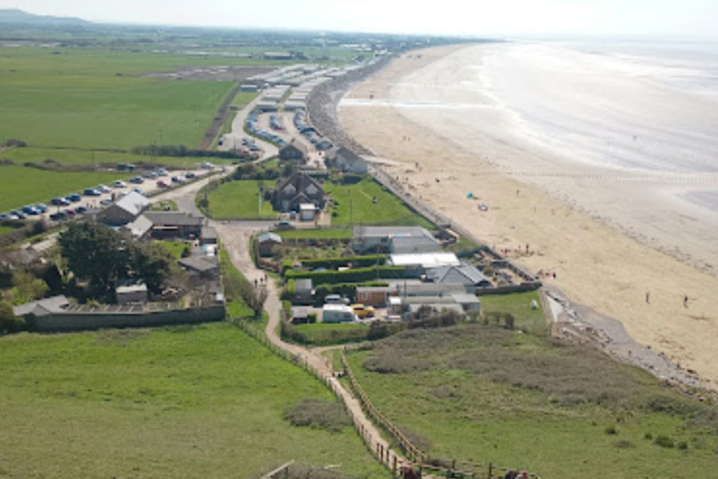 Brean beach is close to the campsite