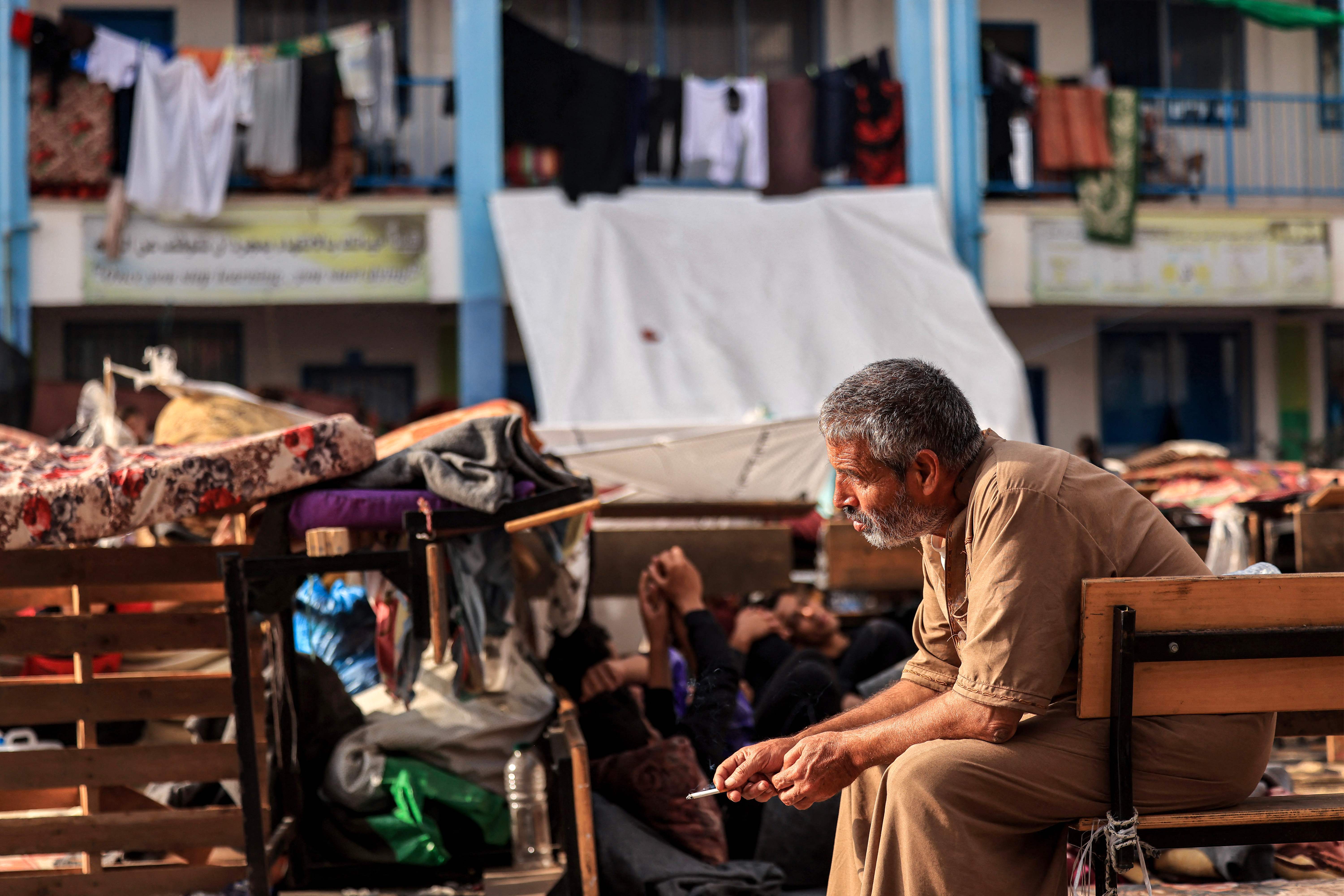 More than 600,000 Palestinians are sheltering in UNRWA schools after evacuation orders