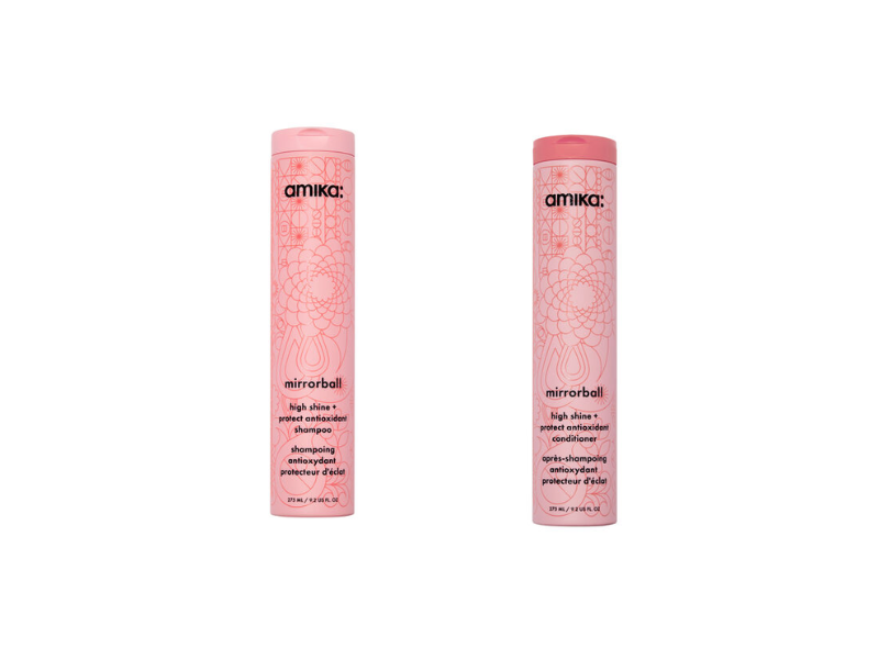 amika mirrorball shine protect shampoo conditioner best