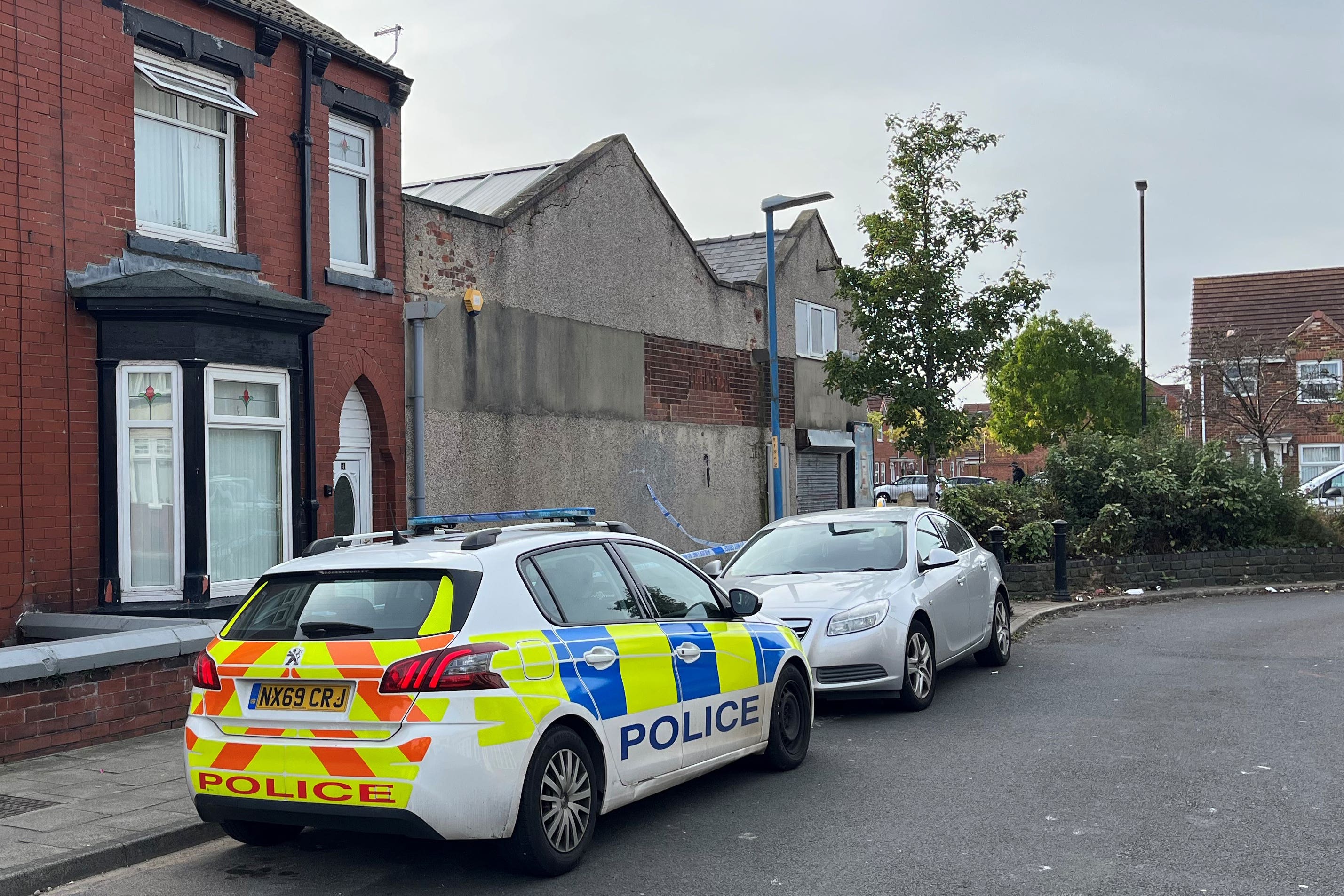 A police cordon at Wharton Terrace, Hartlepool (Tom Wilkinson/PA)