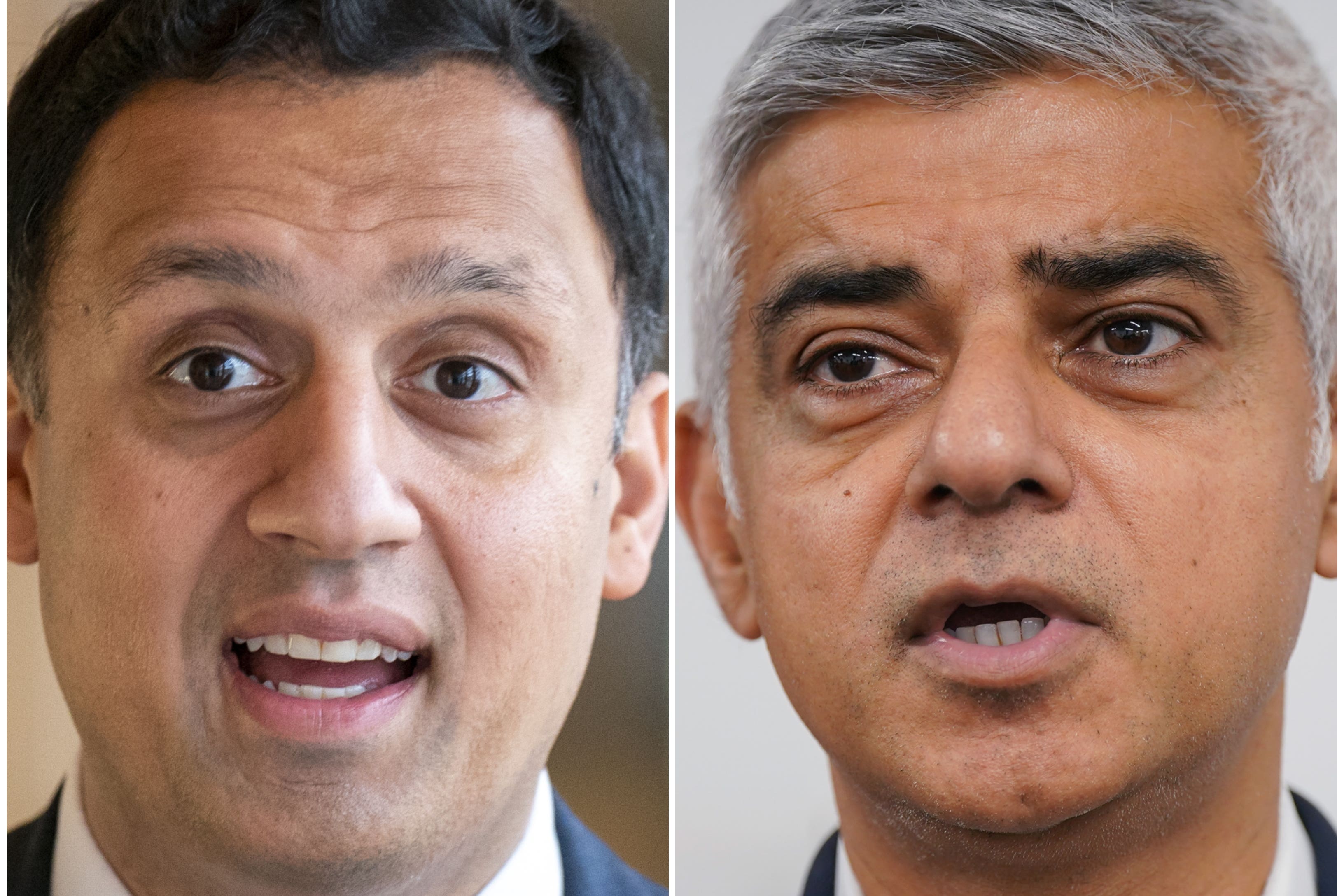 Anas Sarwar and Sadiq Khan have called for a ceasefire (Jane Barlow/Yui Mok/PA)