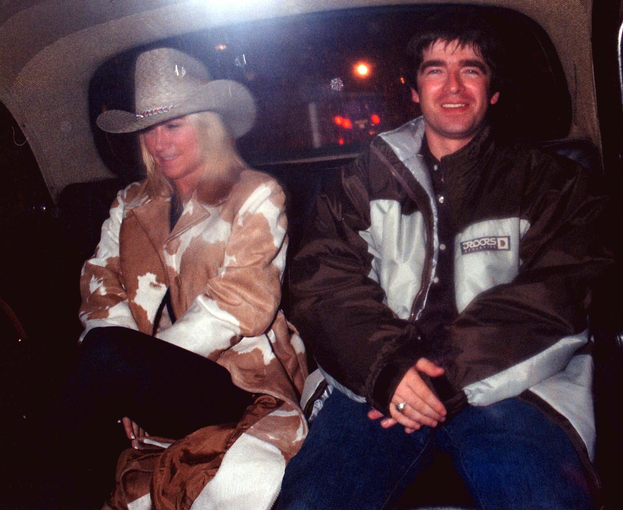 Party days: Noel with his then-wife, Megan Mathews, in 1997