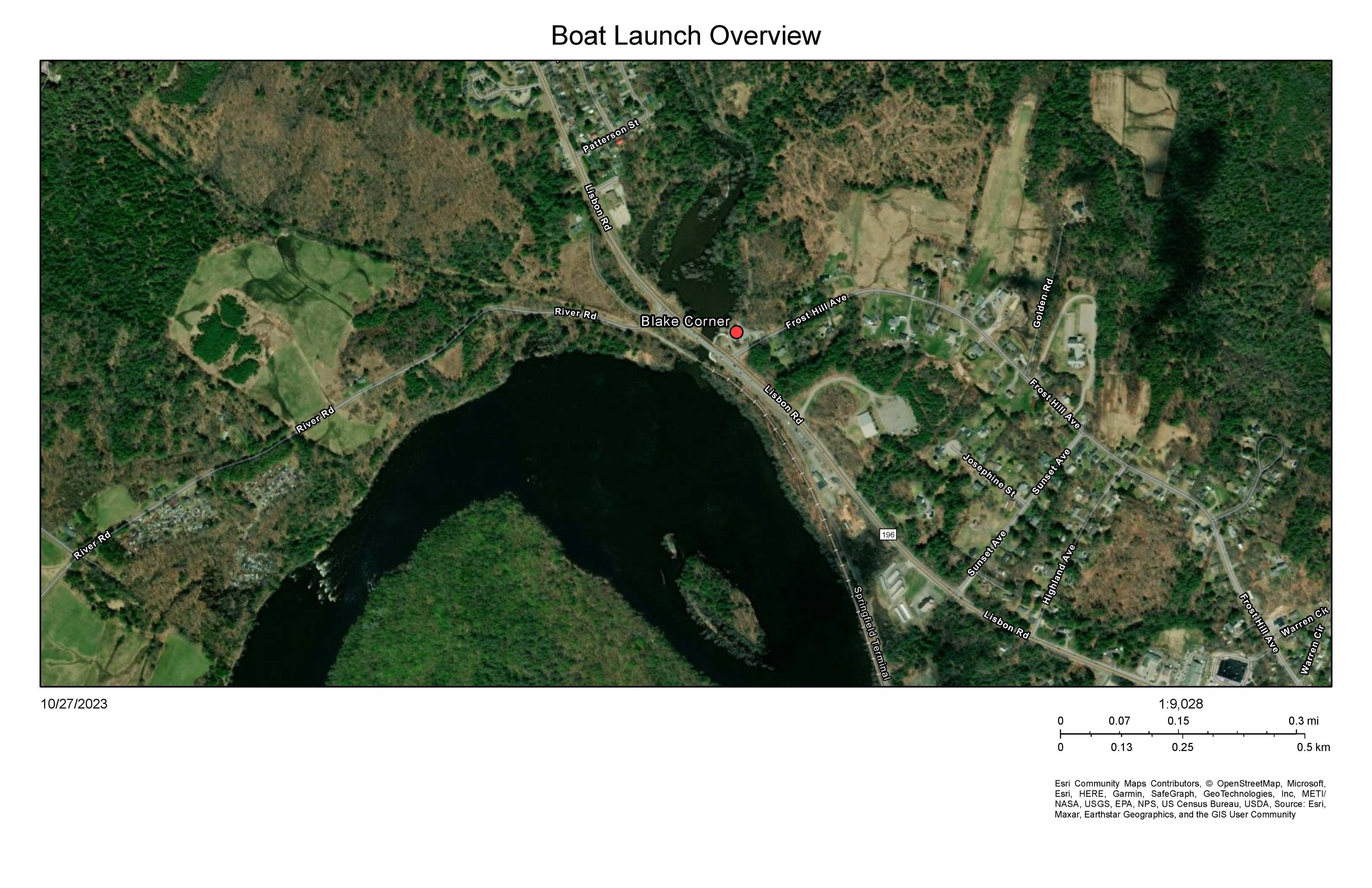 Map of the search area for suspected shooter in Lewiston, Maine mass shooting