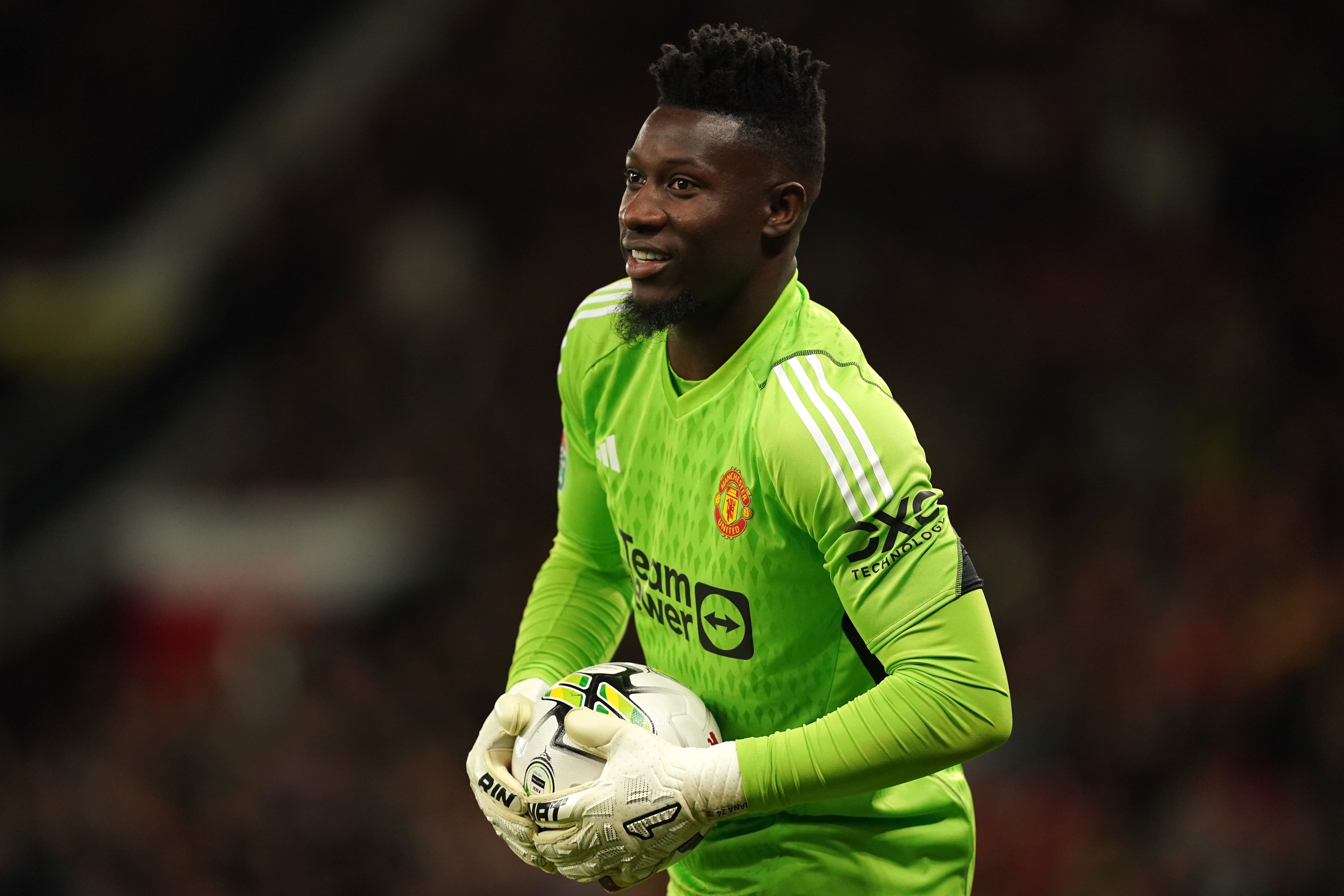 Andre Onana has had a difficult start to life at Old Trafford (Martin Rickett/PA)