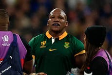 South Africa’s Bongi Mbonambi suffers Rugby World Cup final heartbreak with injury