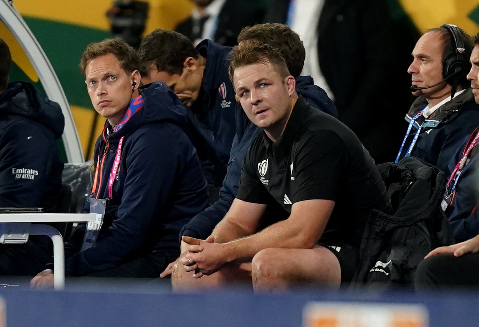 New Zealand's Sam Cane after being show a red card