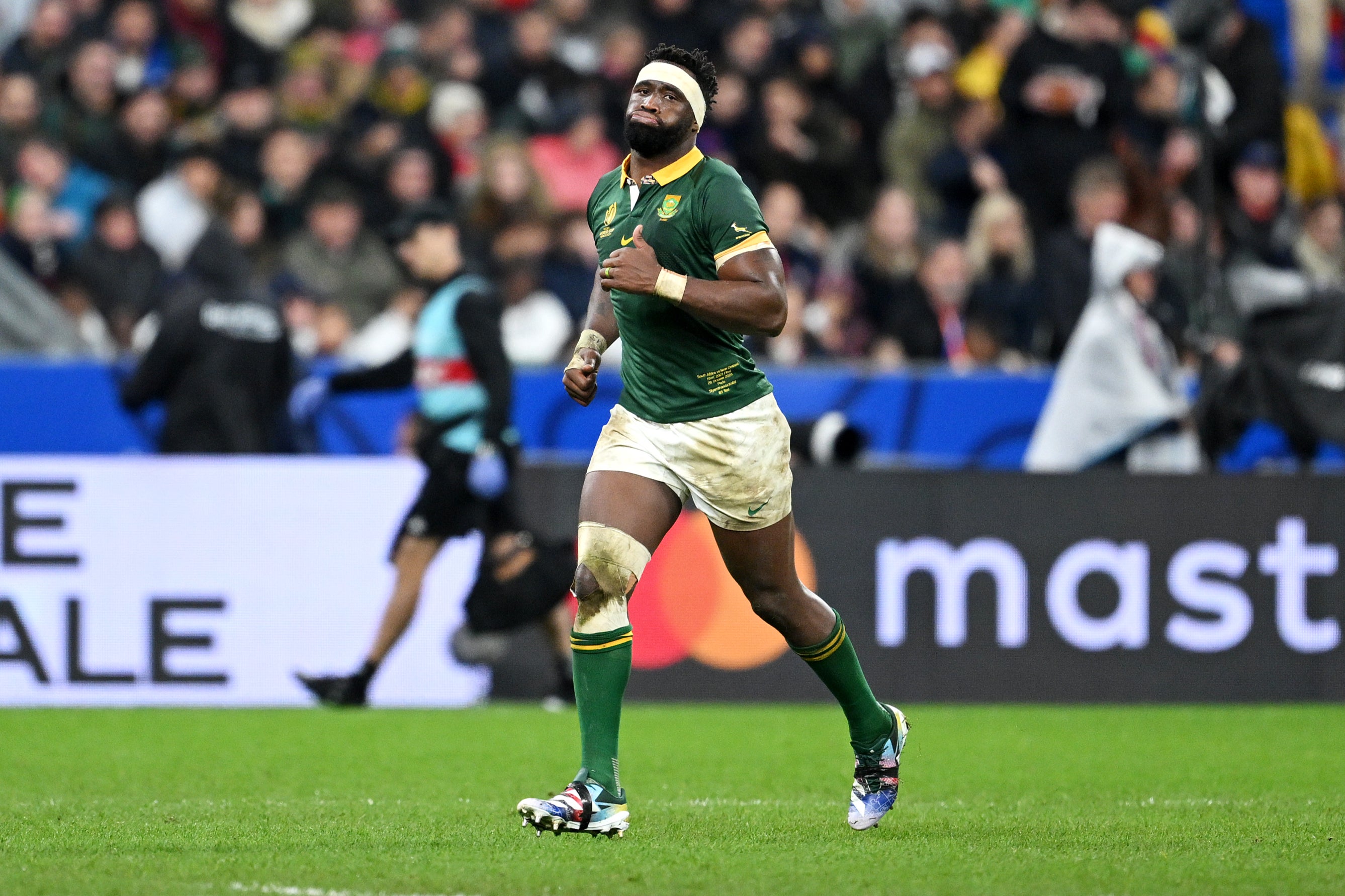 Kolisi was shown yellow after a clash of heads