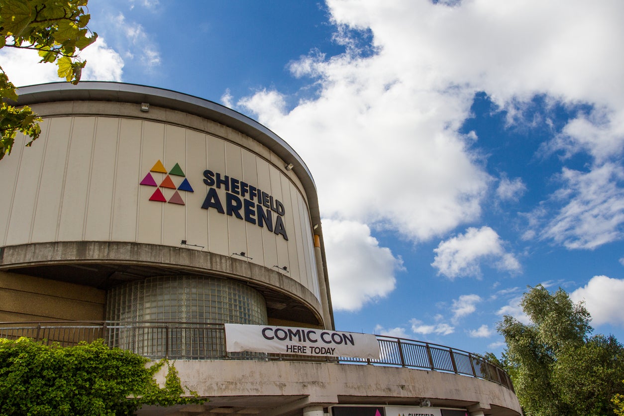 The Utilita arena in Sheffield was evacuated after an ice hockey player was badly hurt