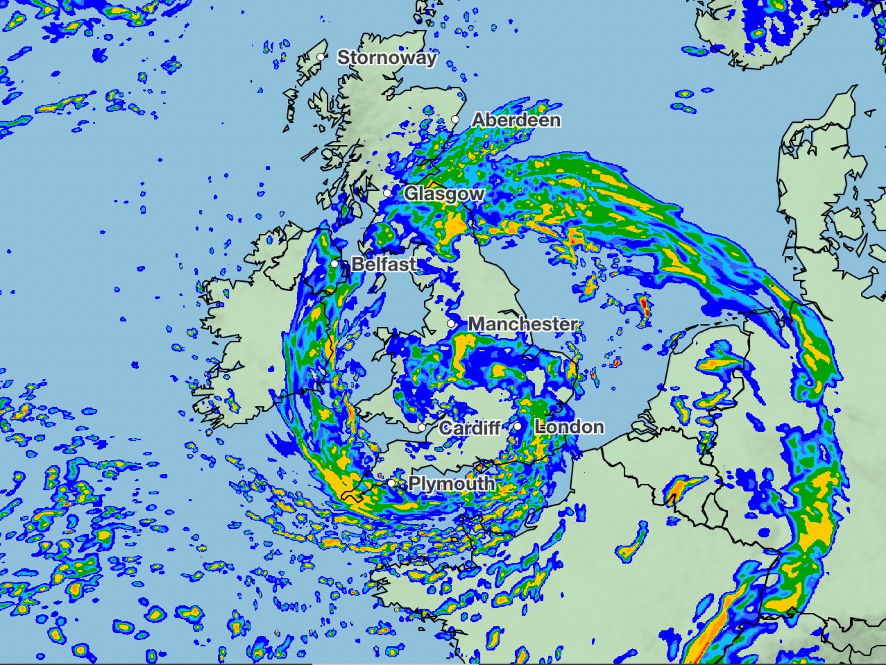 Large swathes of the UK have be affected by the storm