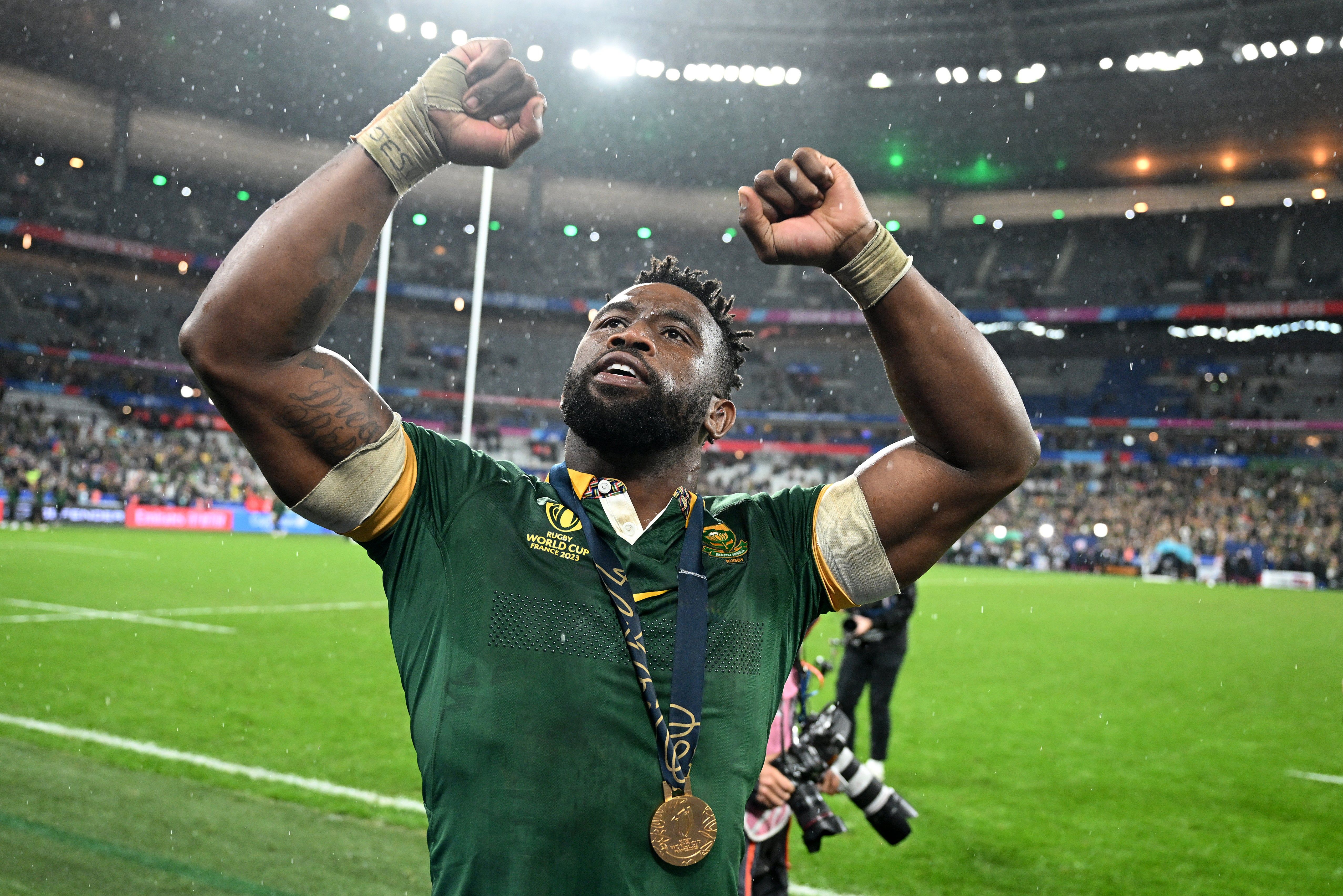 Siya Kolisi celebrated a second Rugby World Cup win as Springboks captain