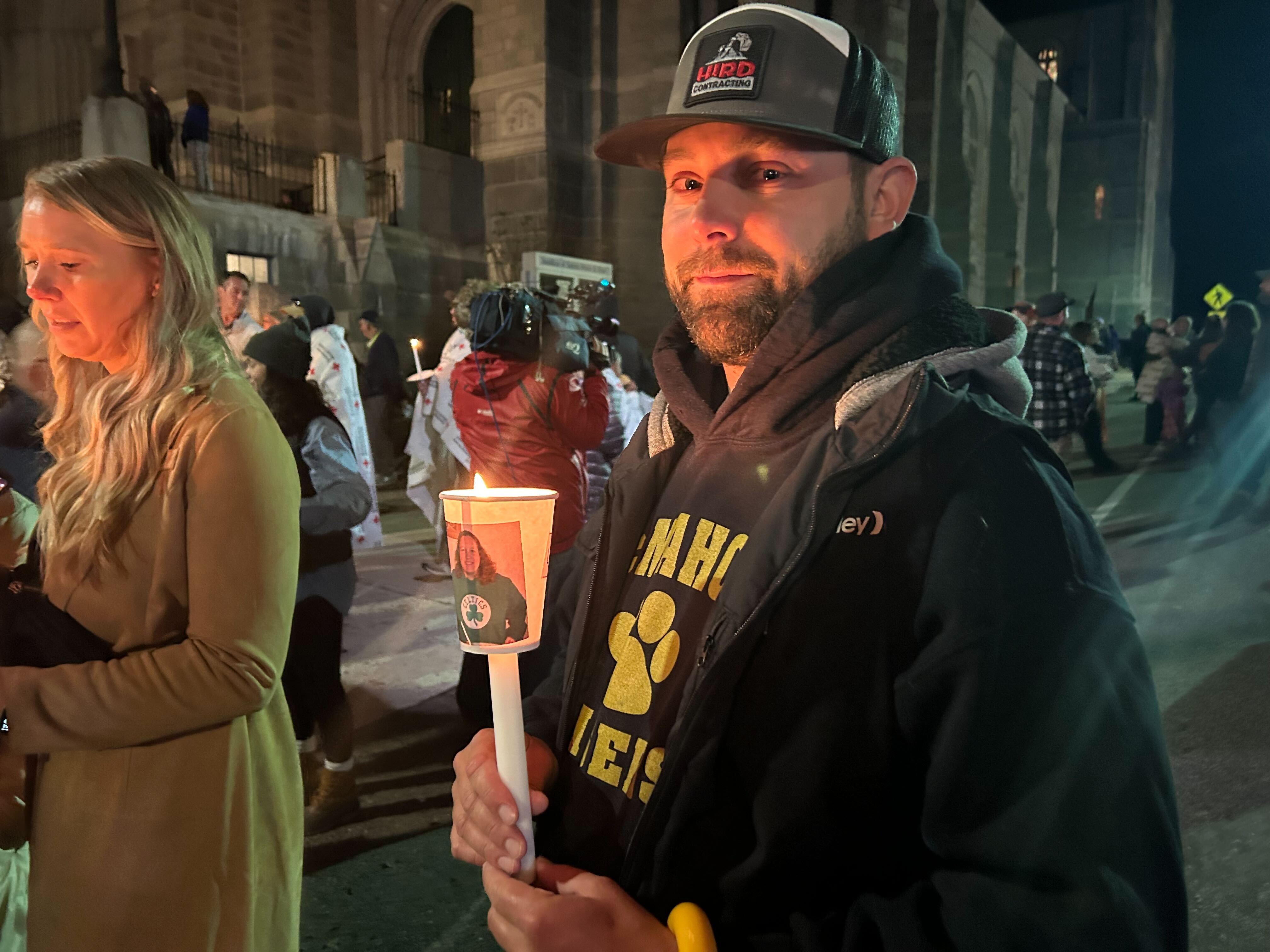 Greg Hird at the vigil