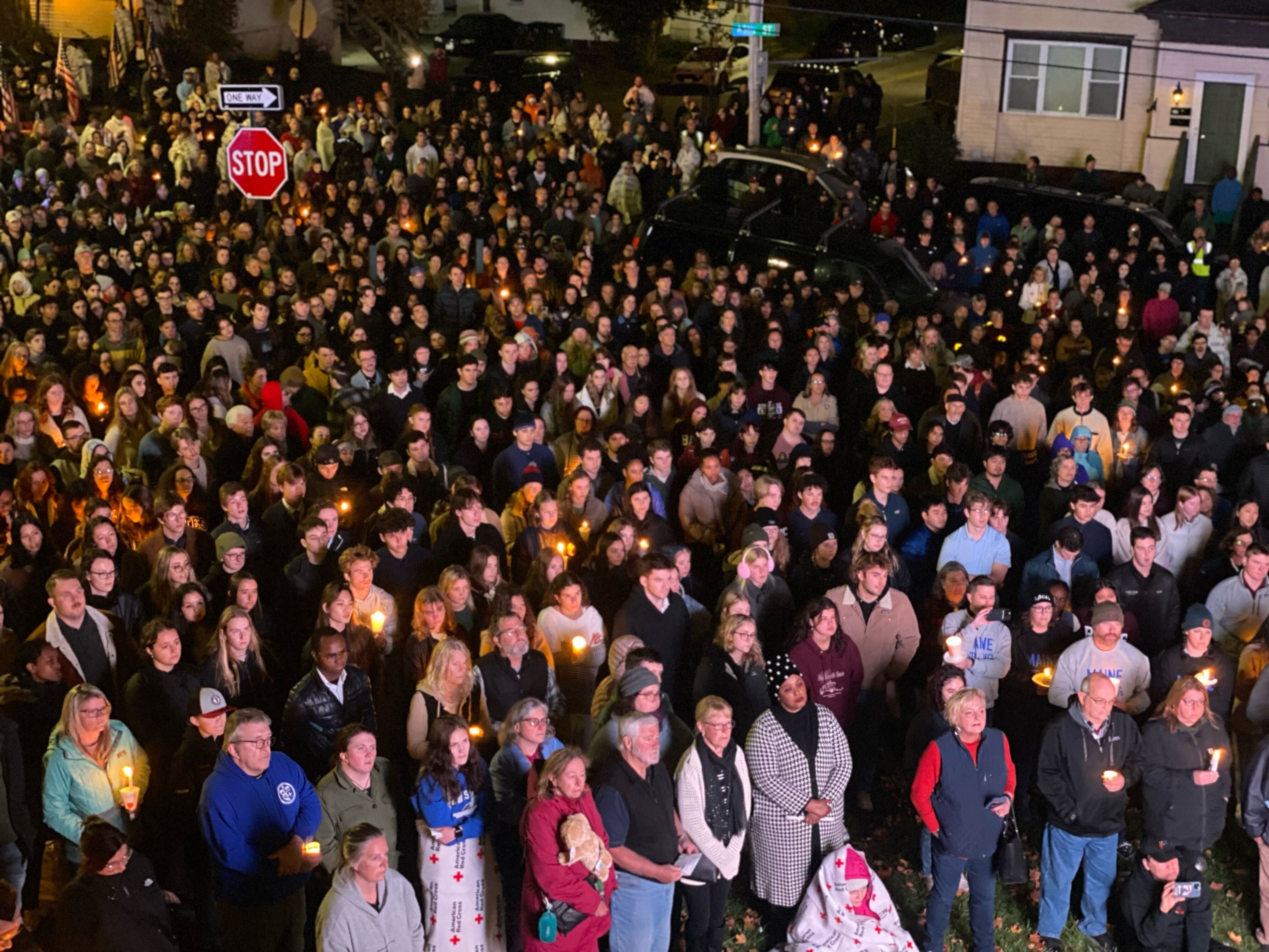 Hundreds turned out to the Lewiston vigil