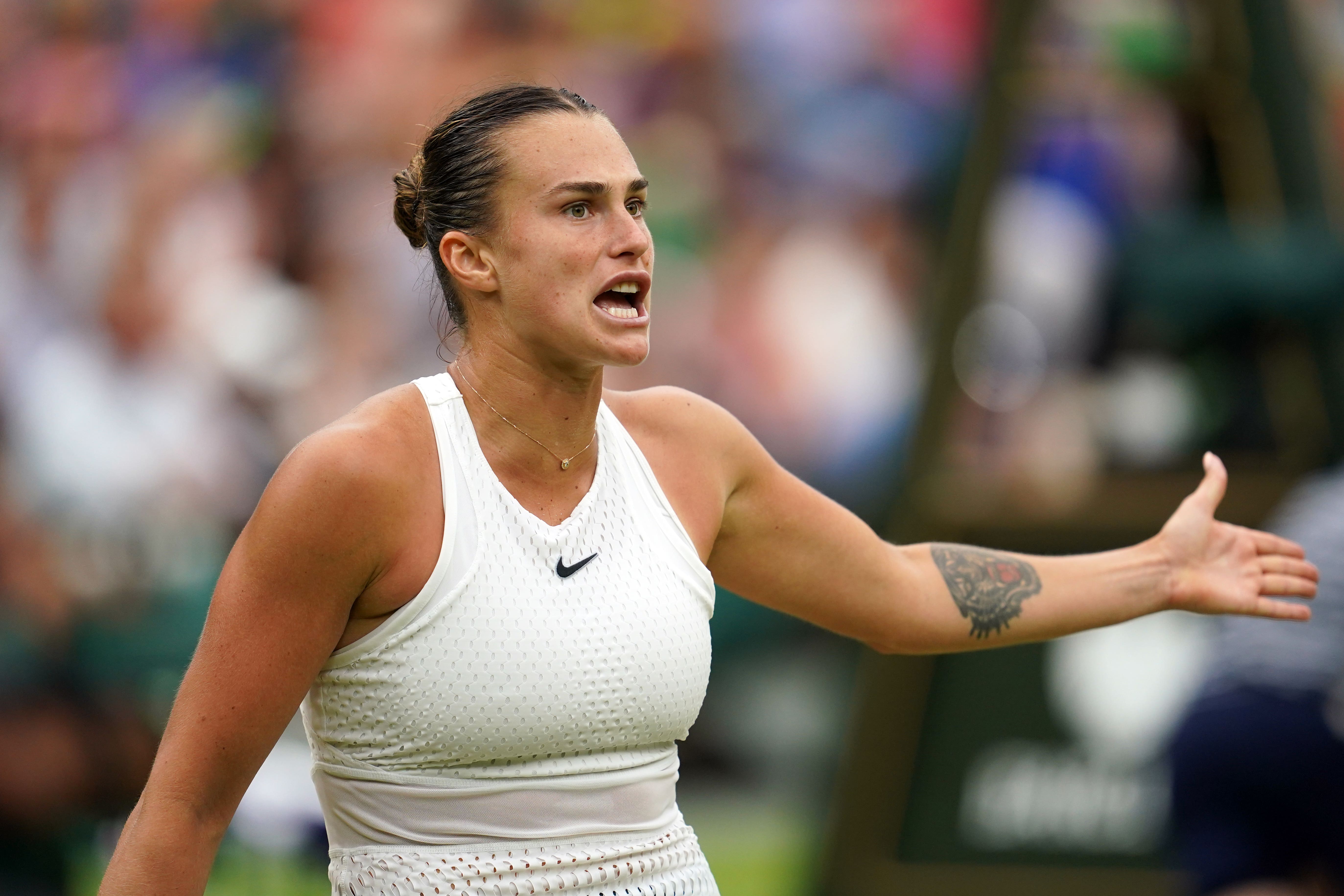 Aryna Sabalenka has criticised the WTA (Victoria Jones/PA)