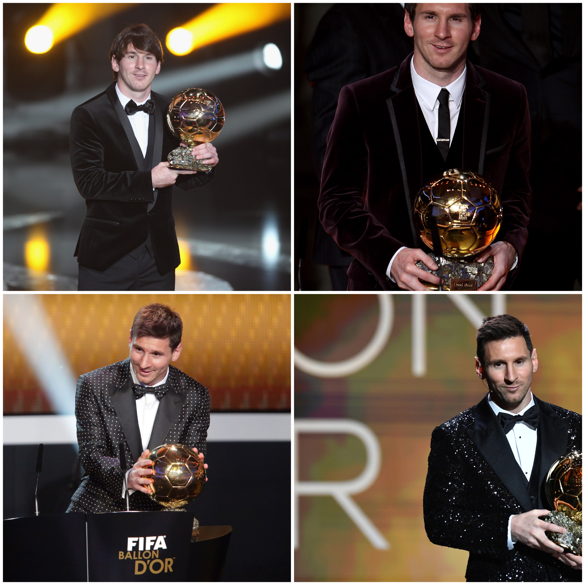 Lionel Messi’s array of get-ups for the Ballon d’Or