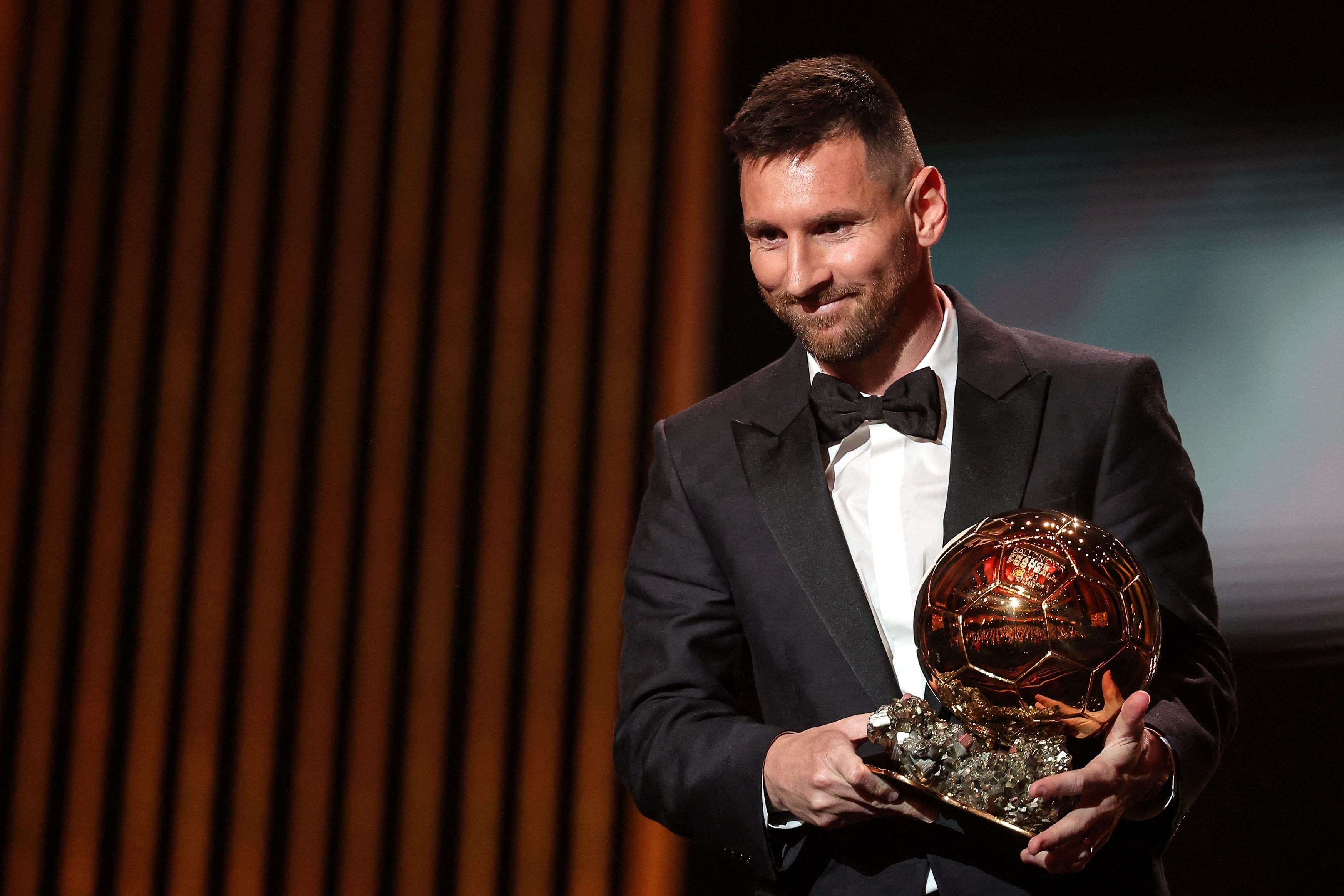 Lionel Messi wins record eighth Ballon d’Or as Aitana Bonmati and Jude Bellingham also pick up awards