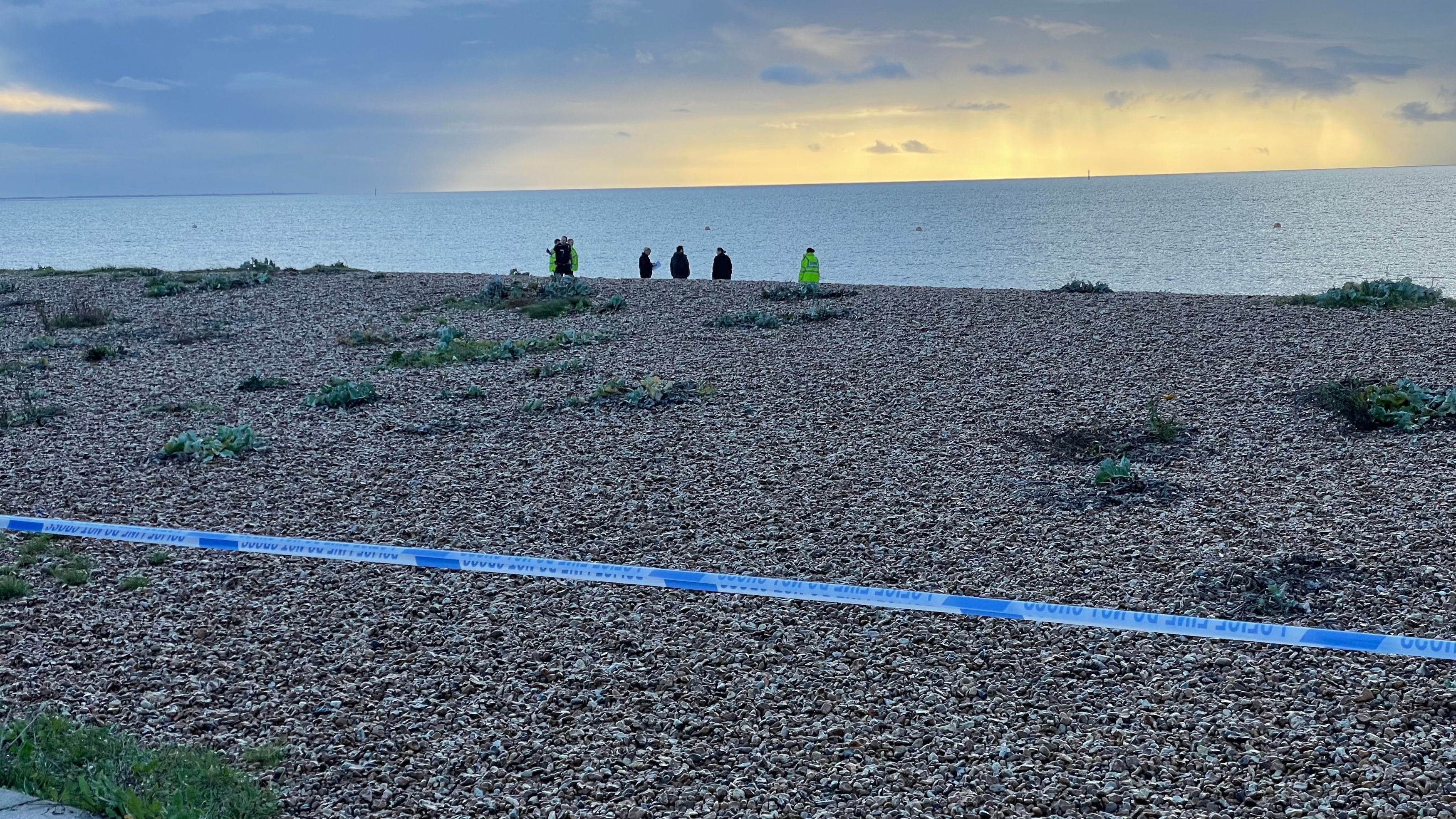 Officers were called to the scene at Southsea after a body was found on the shore on Tuesday morning