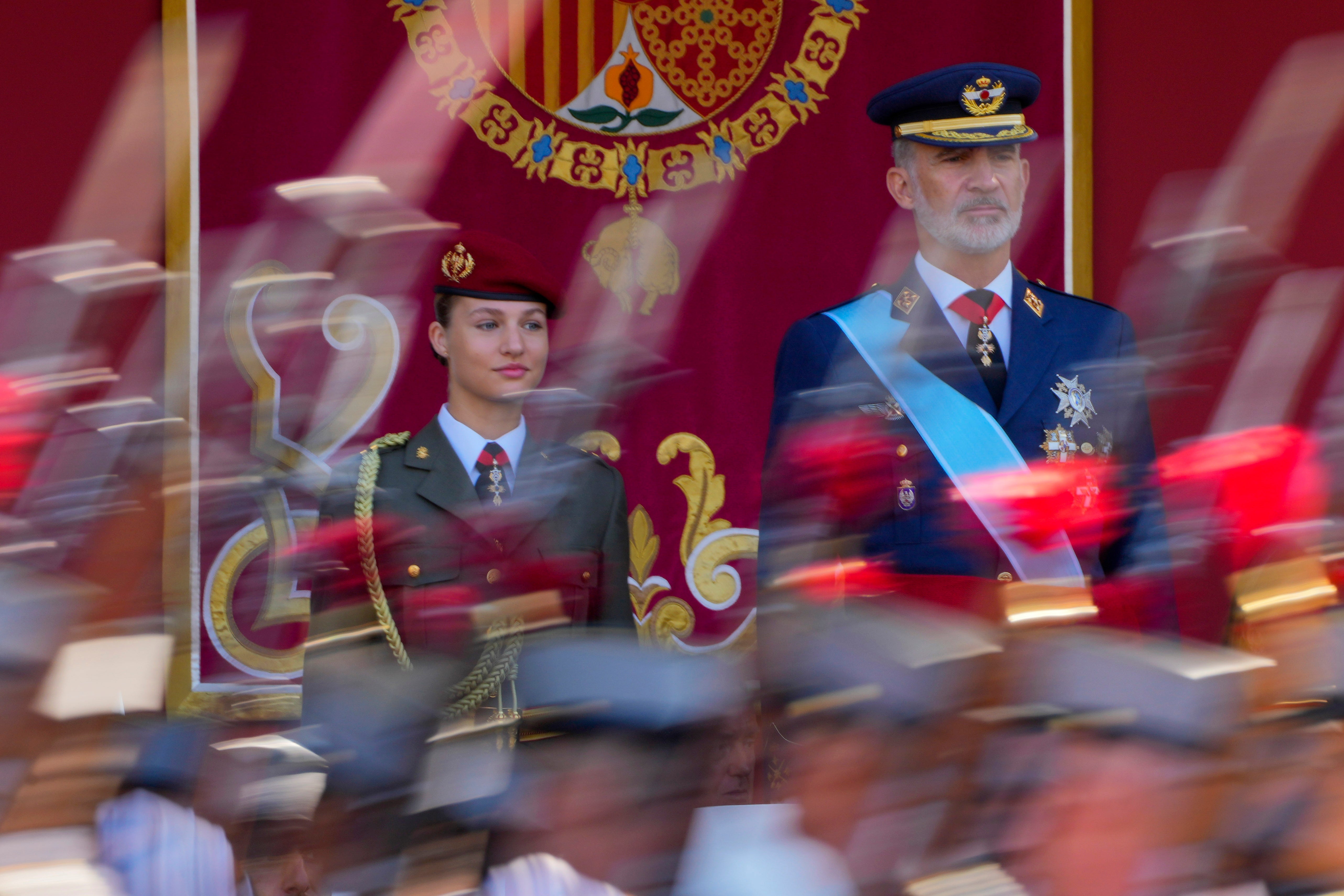 Princess Leonor with her father, King Felipe VI