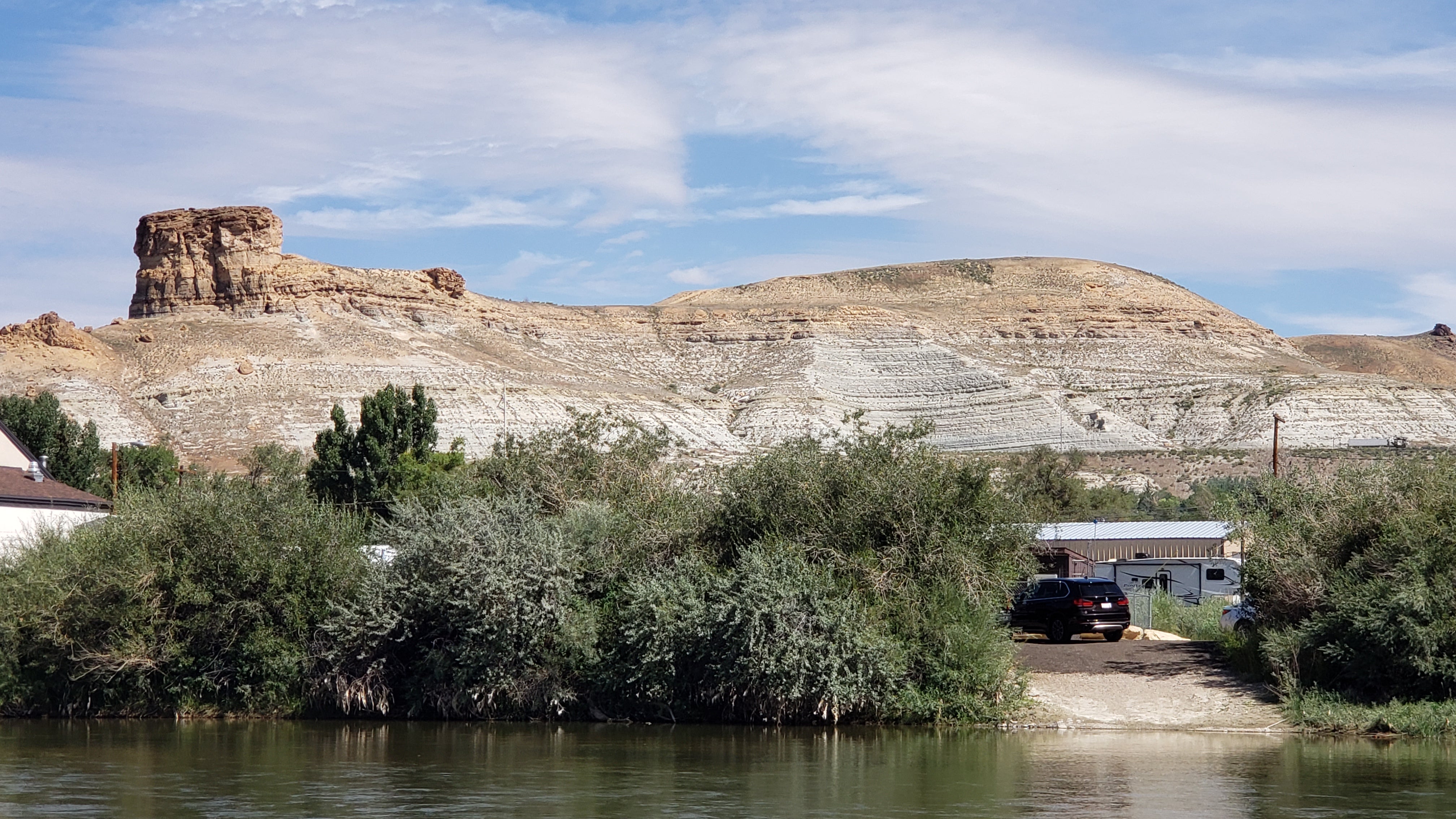 Castle Rock overlooking Green River, Wyoming