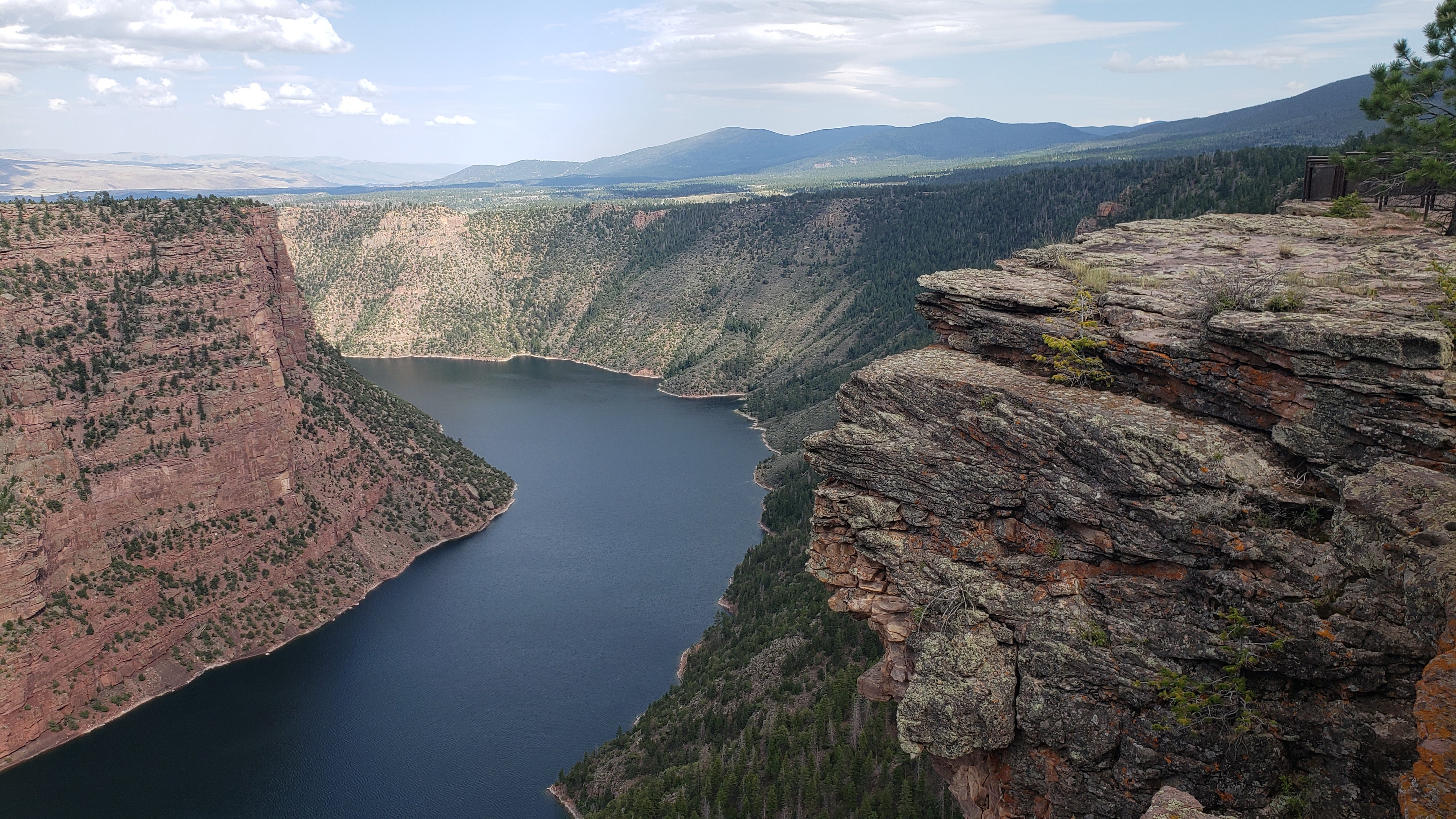 The Red Canyon Overlook: at 1,600ft straight down