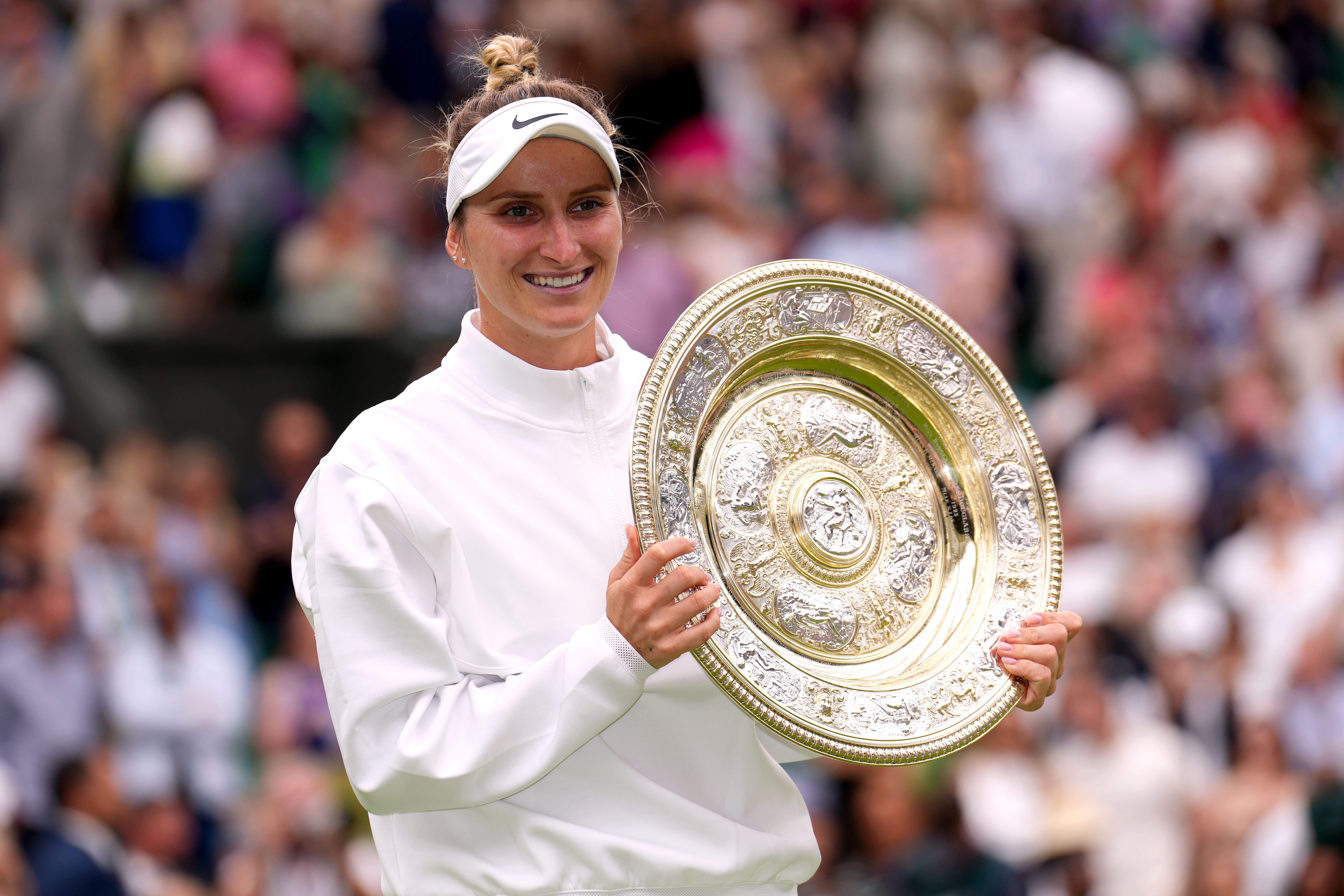 Czech left-hander Vondrousova was a surprise champion in SW19