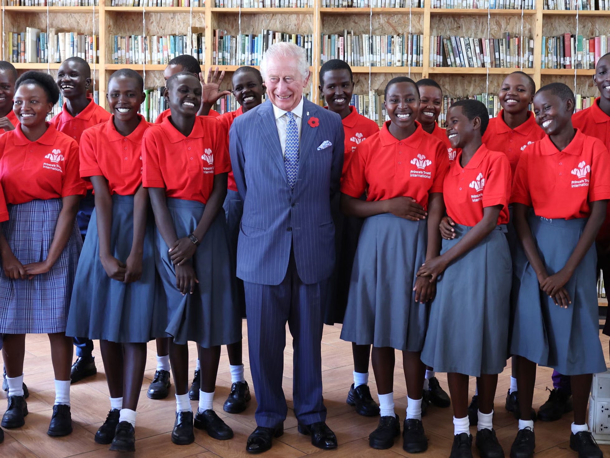 Charles meets young people taking part in a Prince’s Trust International Enterprise Challenge