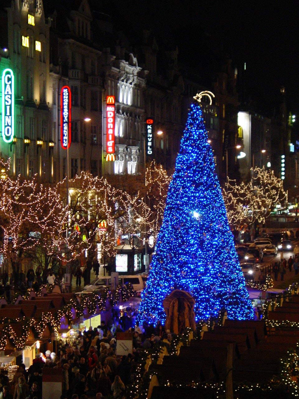 Festive cheer: Christmas market at Wenceslas Square in Prague