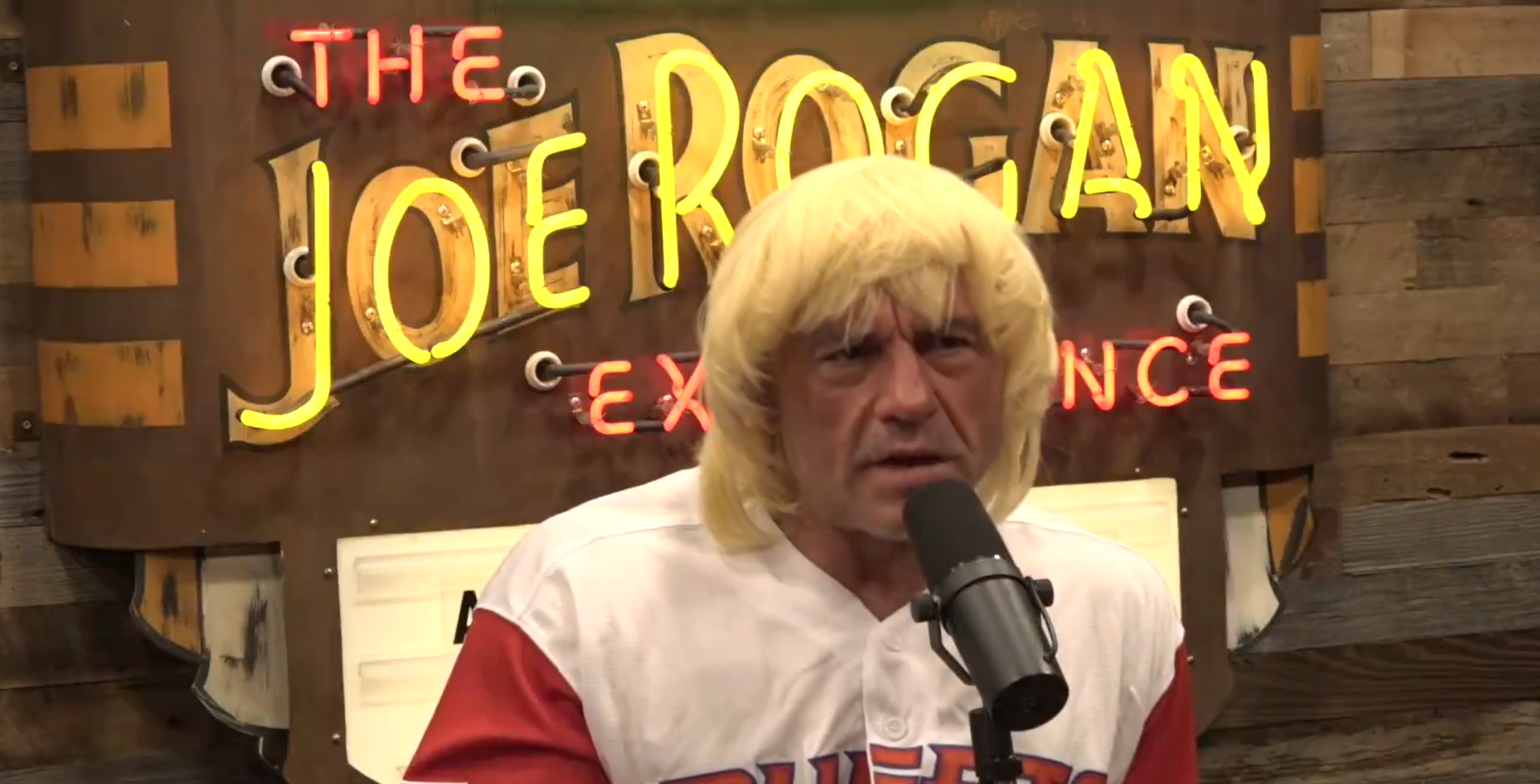 Joe Rogan dressed for Halloween on the show