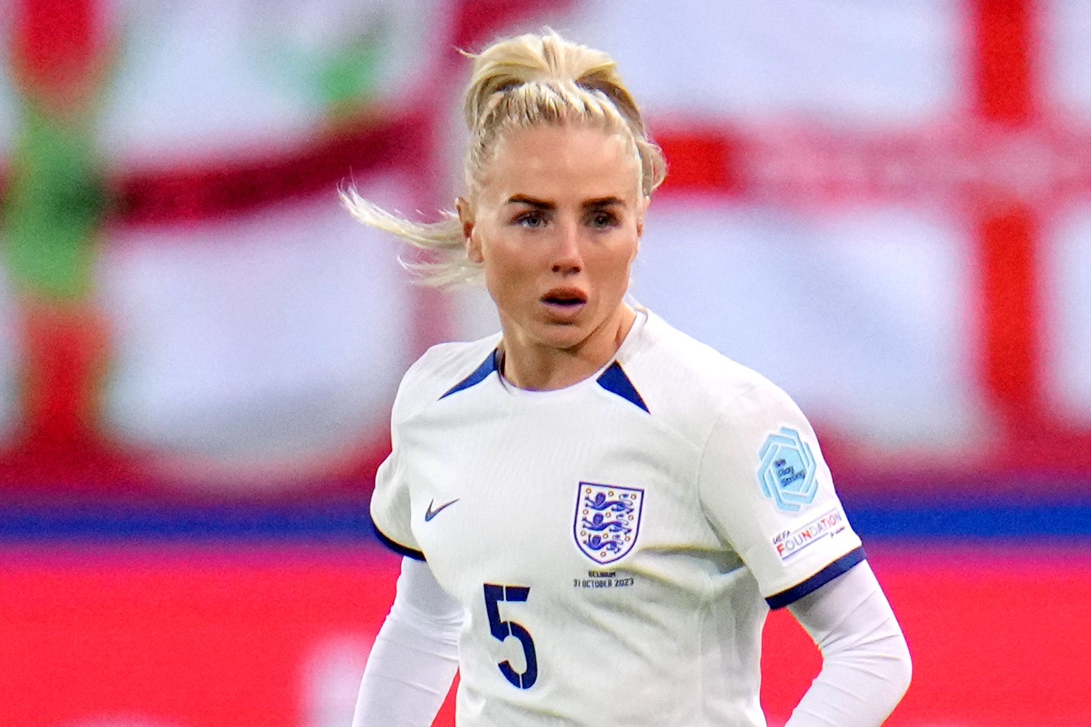 Alex Greenwood suffered a head injury in Belgium (Rene Nijhuis/PA)