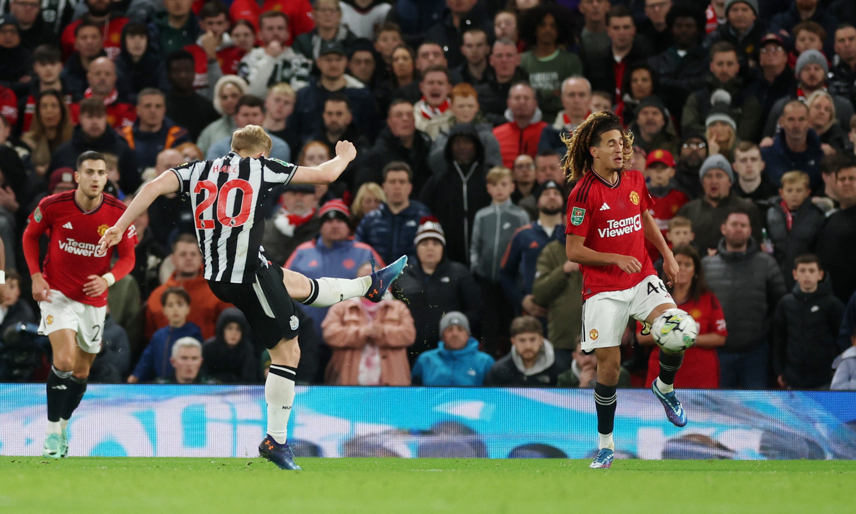 Lewis Hall scored Newcastle’s second goal and, along with Tino Livramento, was a breath of fresh air for Eddie Howe’s men