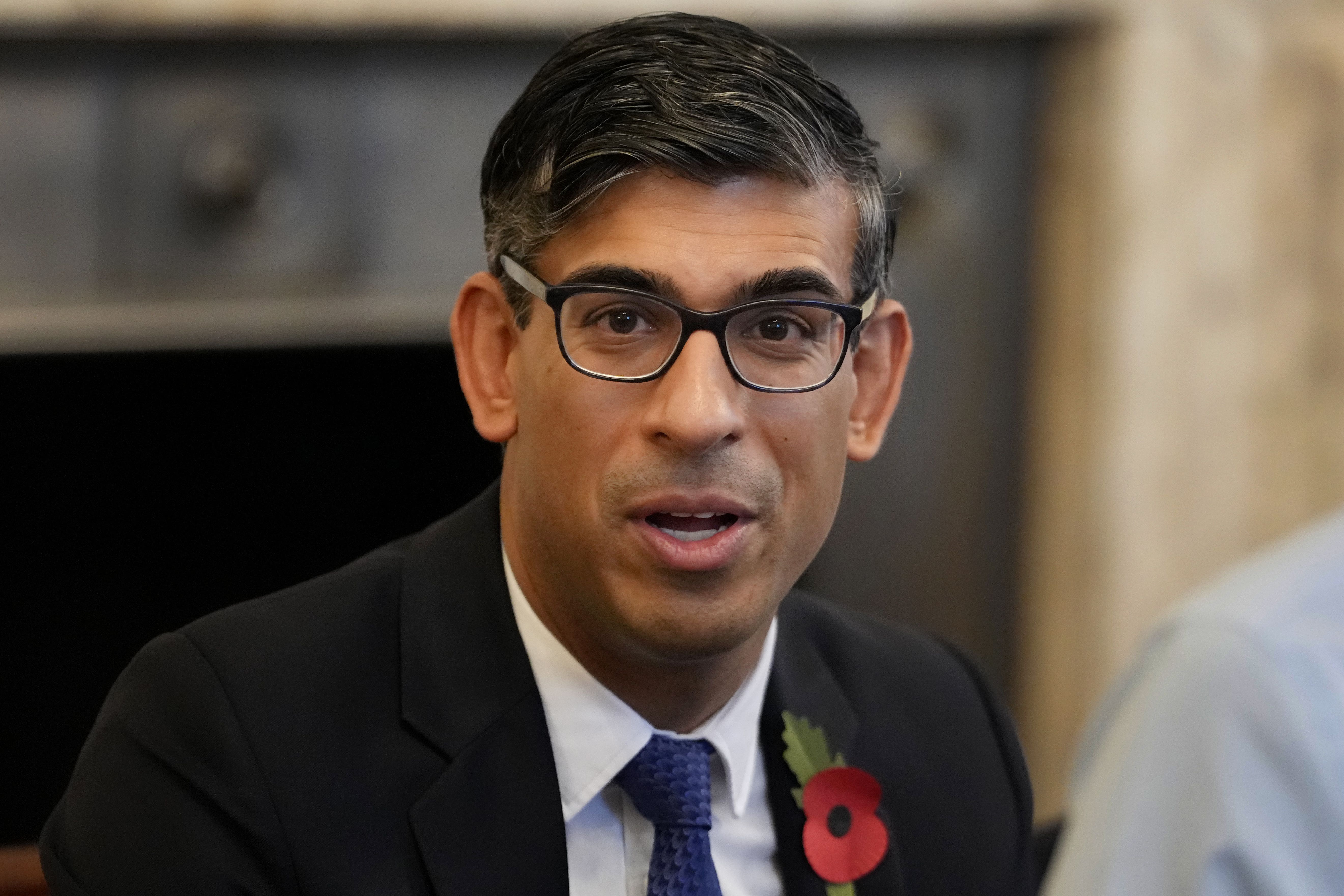 Prime Minister Rishi Sunak during a Cabinet meeting (PA)