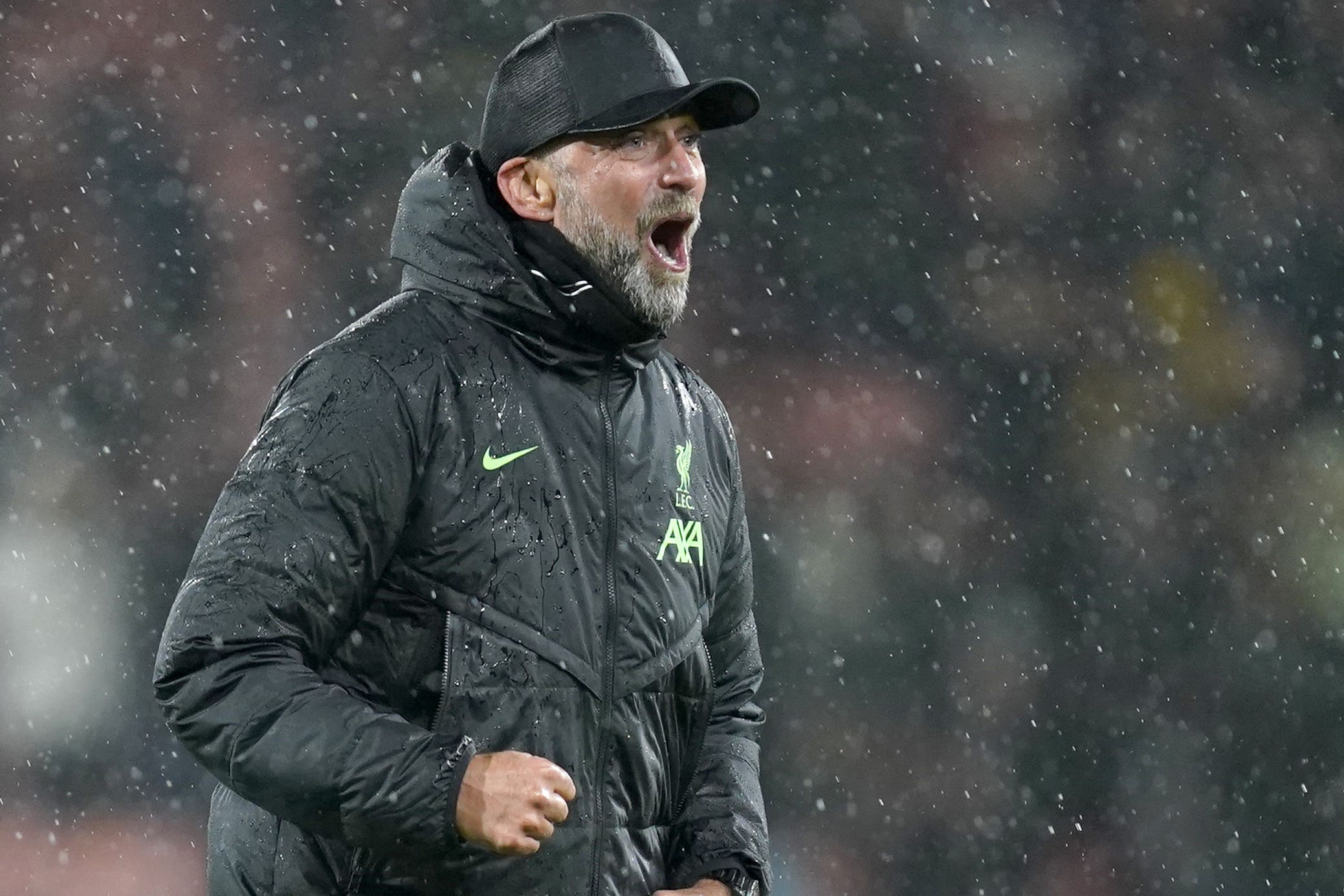 Jurgen Klopp’s side battled conditions on the south coast (Andrew Matthews/PA)