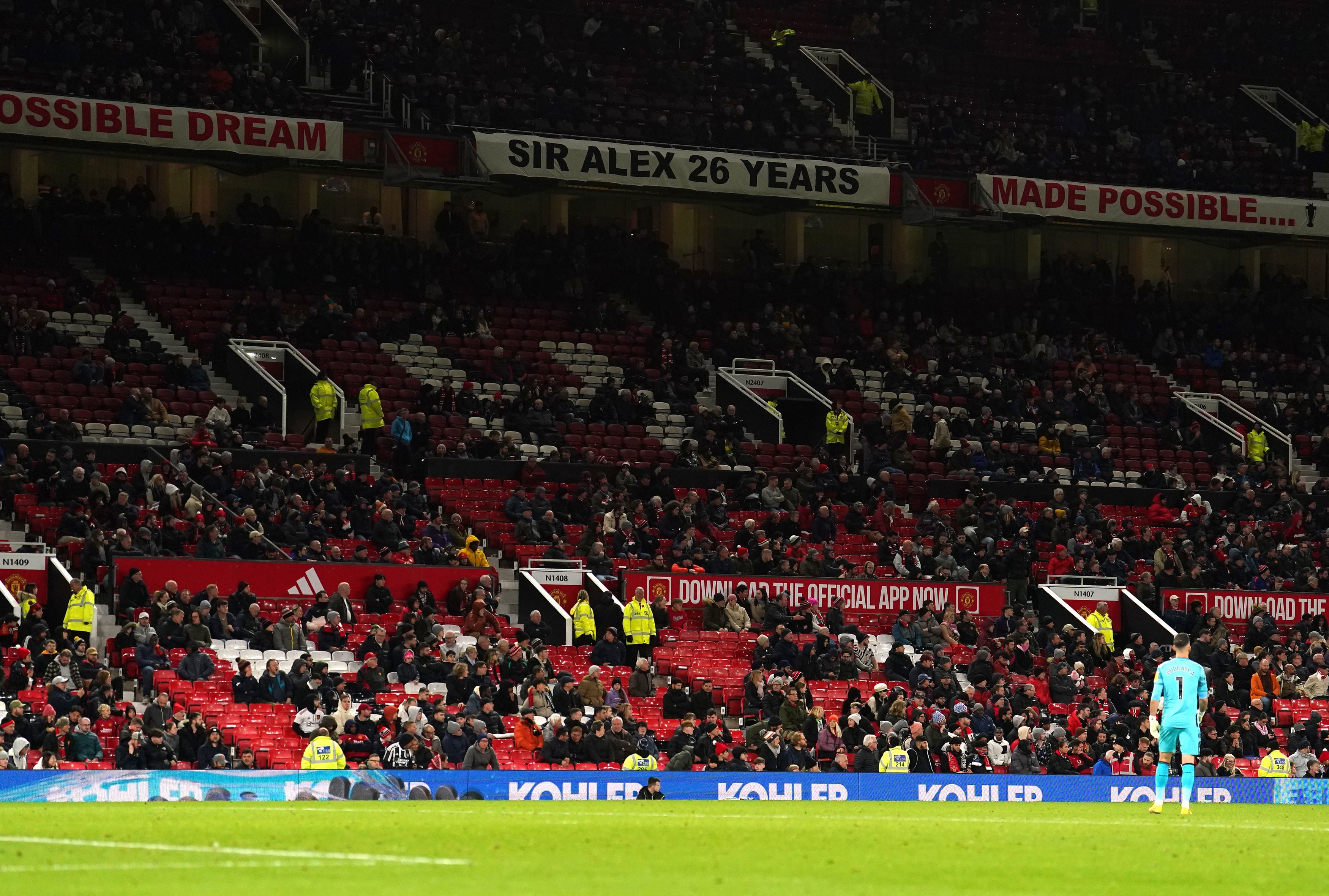 Plenty of fans left early as Man Utd fell to a heavy defeat to Newcastle