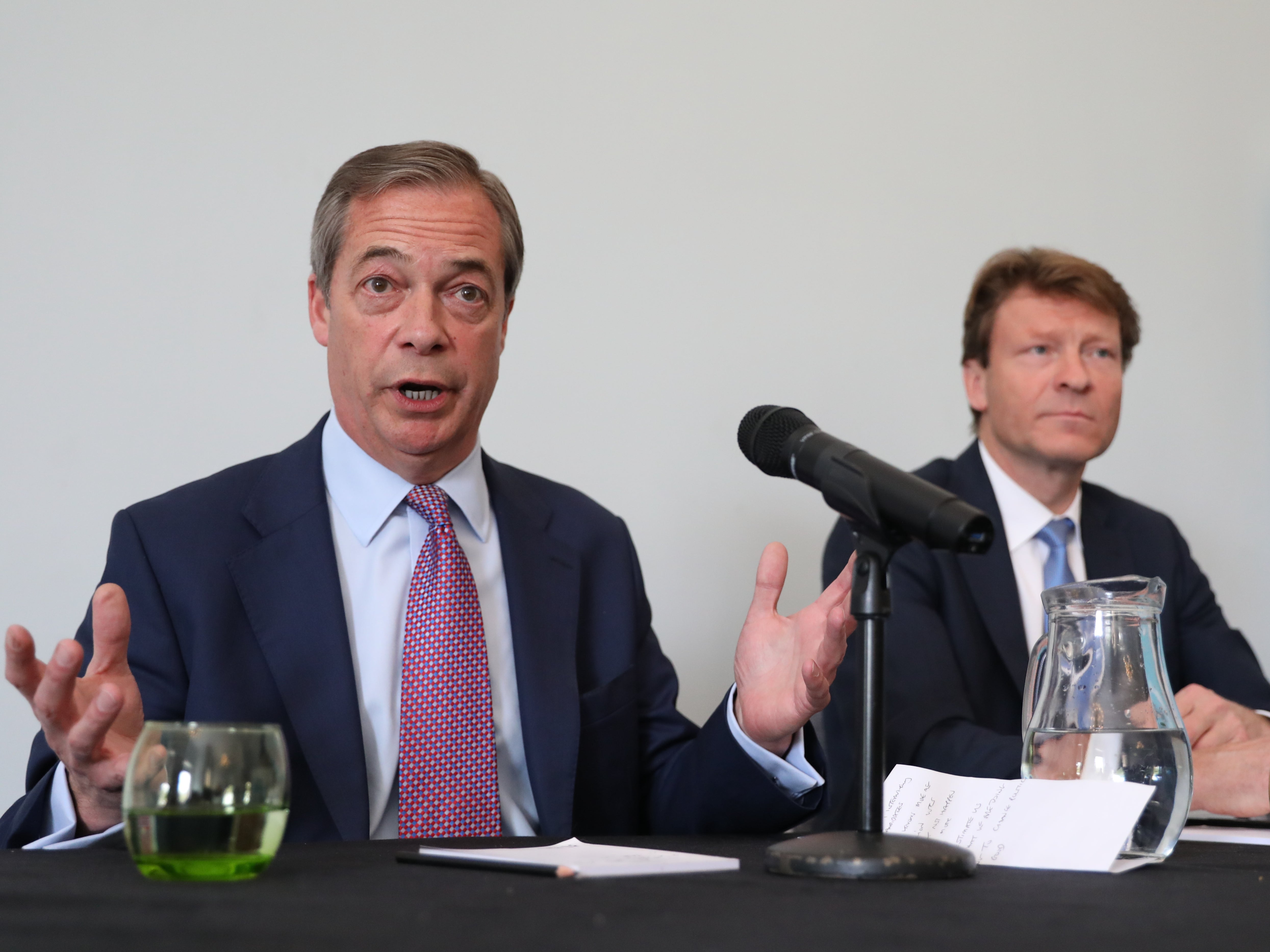 Nigel Farage with Reform UK leader Richard Tice