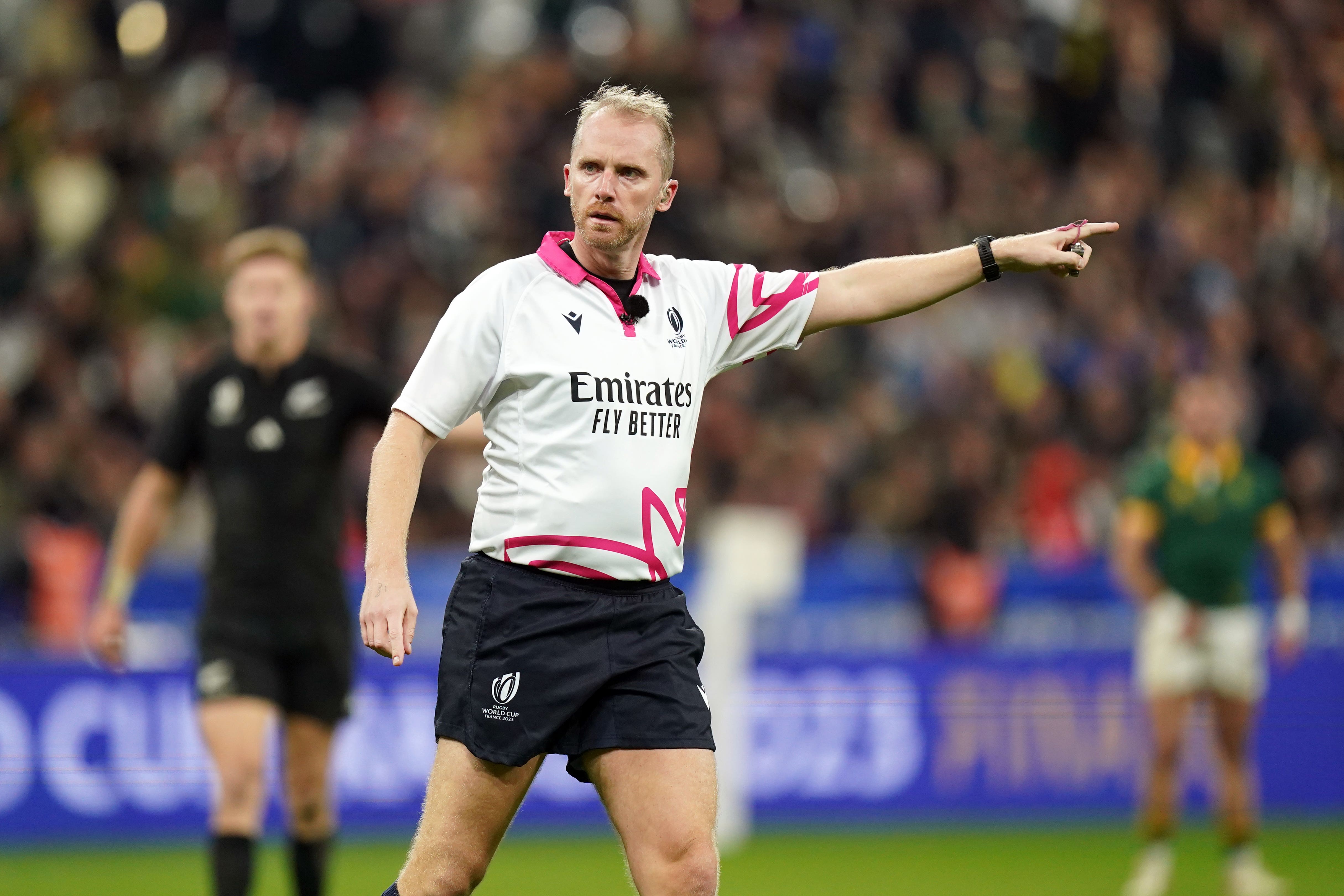 Referee Wayne Barnes took charge of last year’s Rugby World Cup final