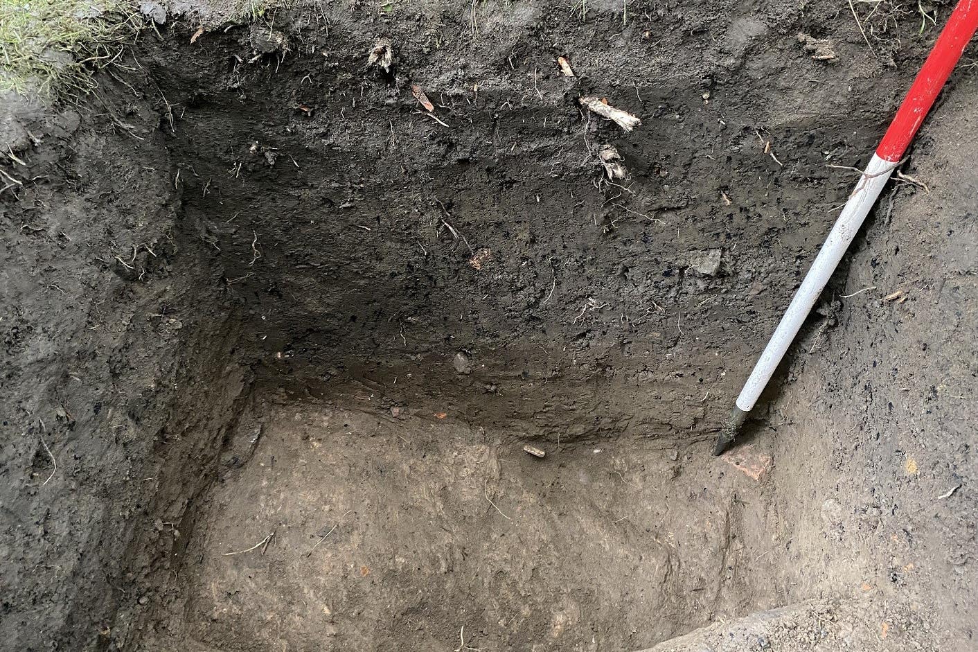 The road was uncovered during a dig in a garden (Stirling Council/PA)