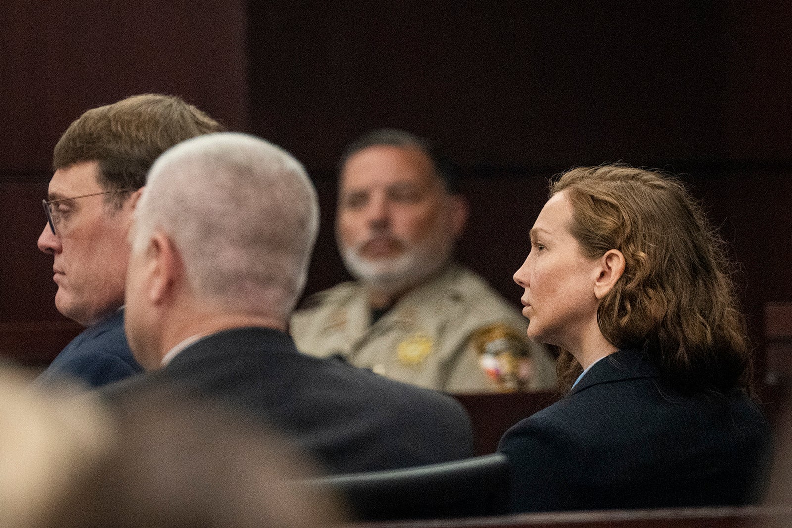 Kaitlin Armstrong listens to opening arguments during the first day of her trial