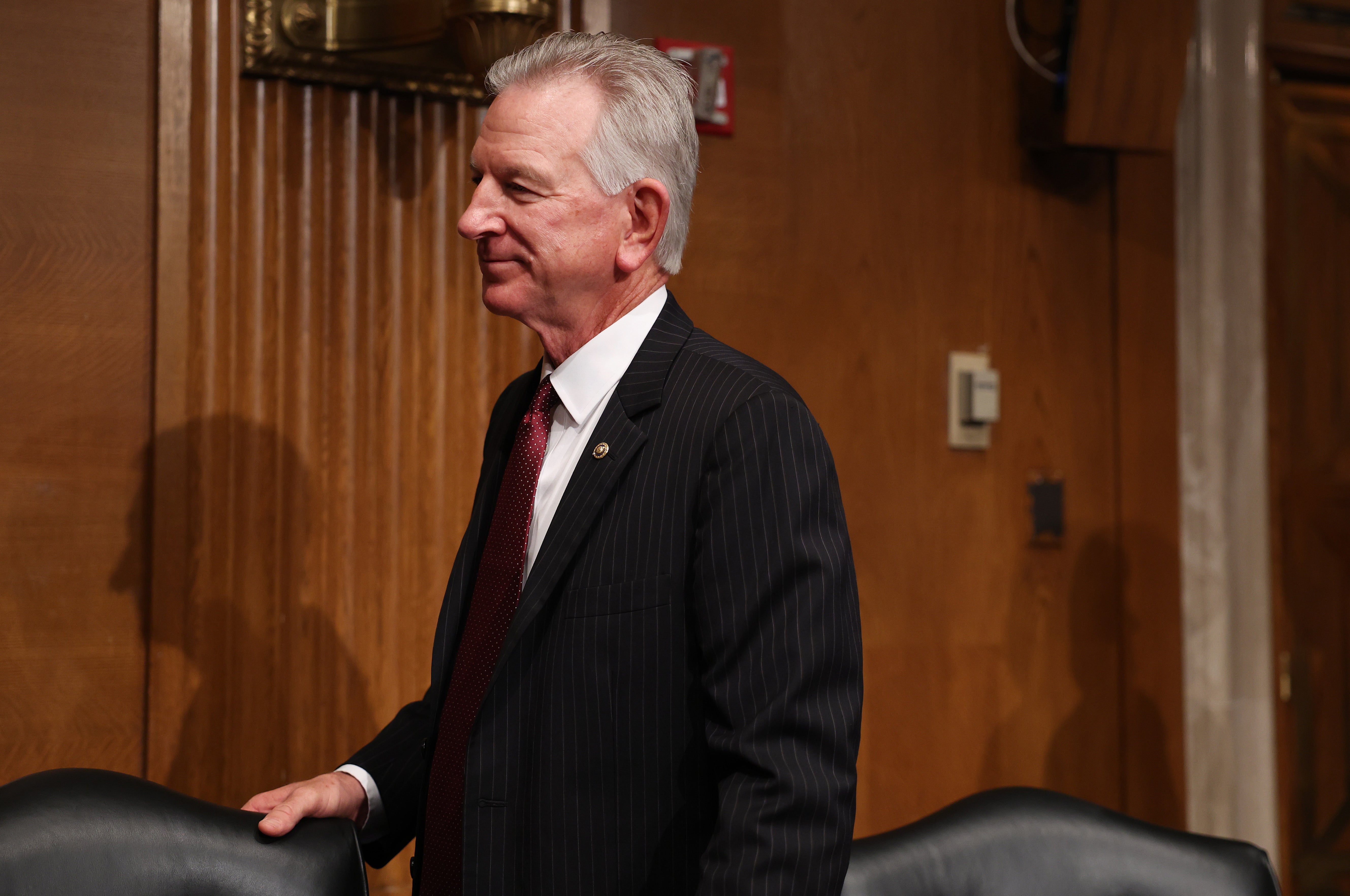 Republican Sen Tommy Tuberville, who is leading a blockade of military promotions in the US Senate