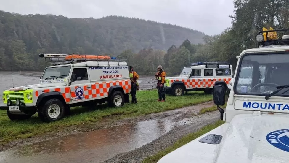 Search and rescue teams attended the scene near Lopwell Dam