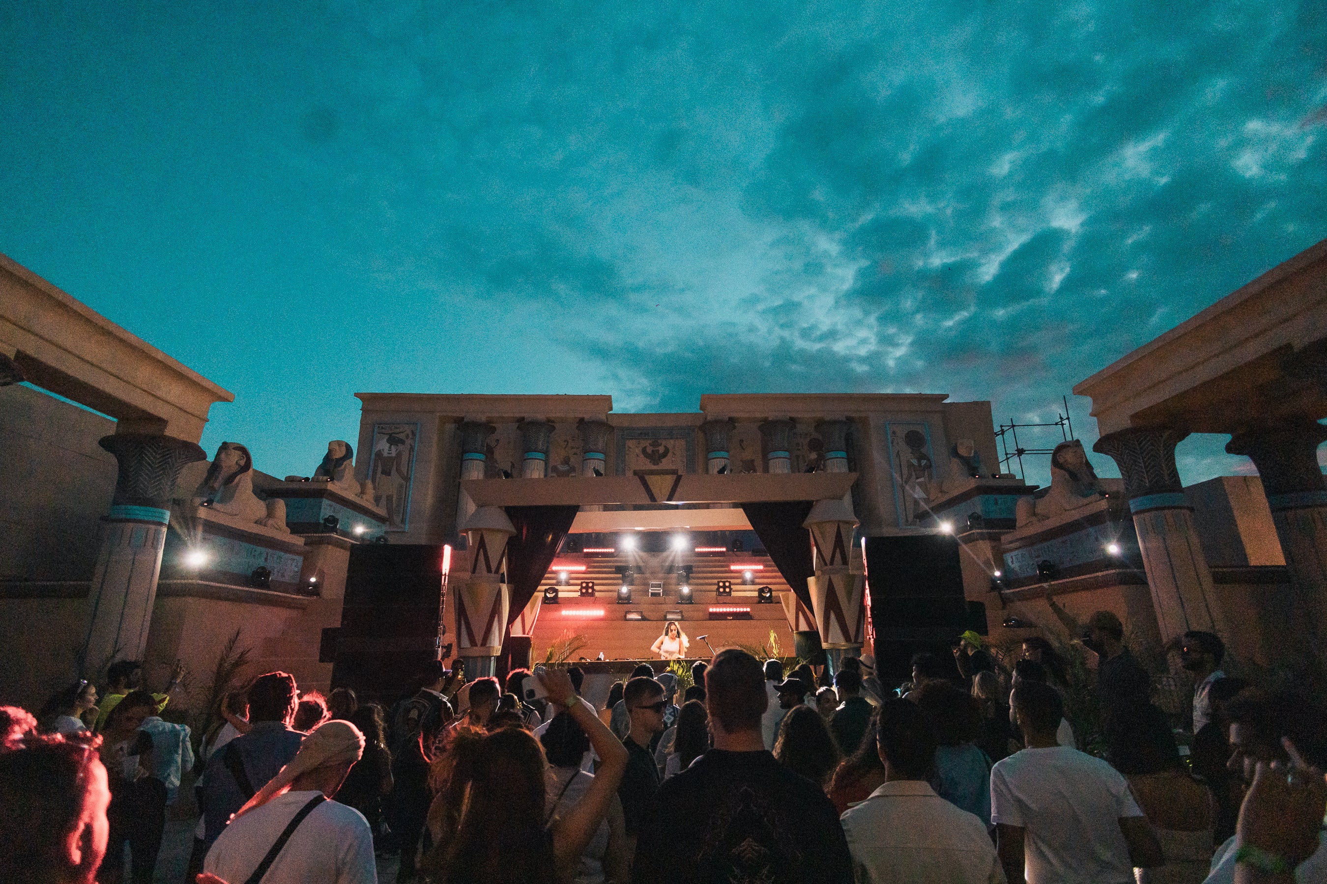 The Cleopatra stage at Dusk