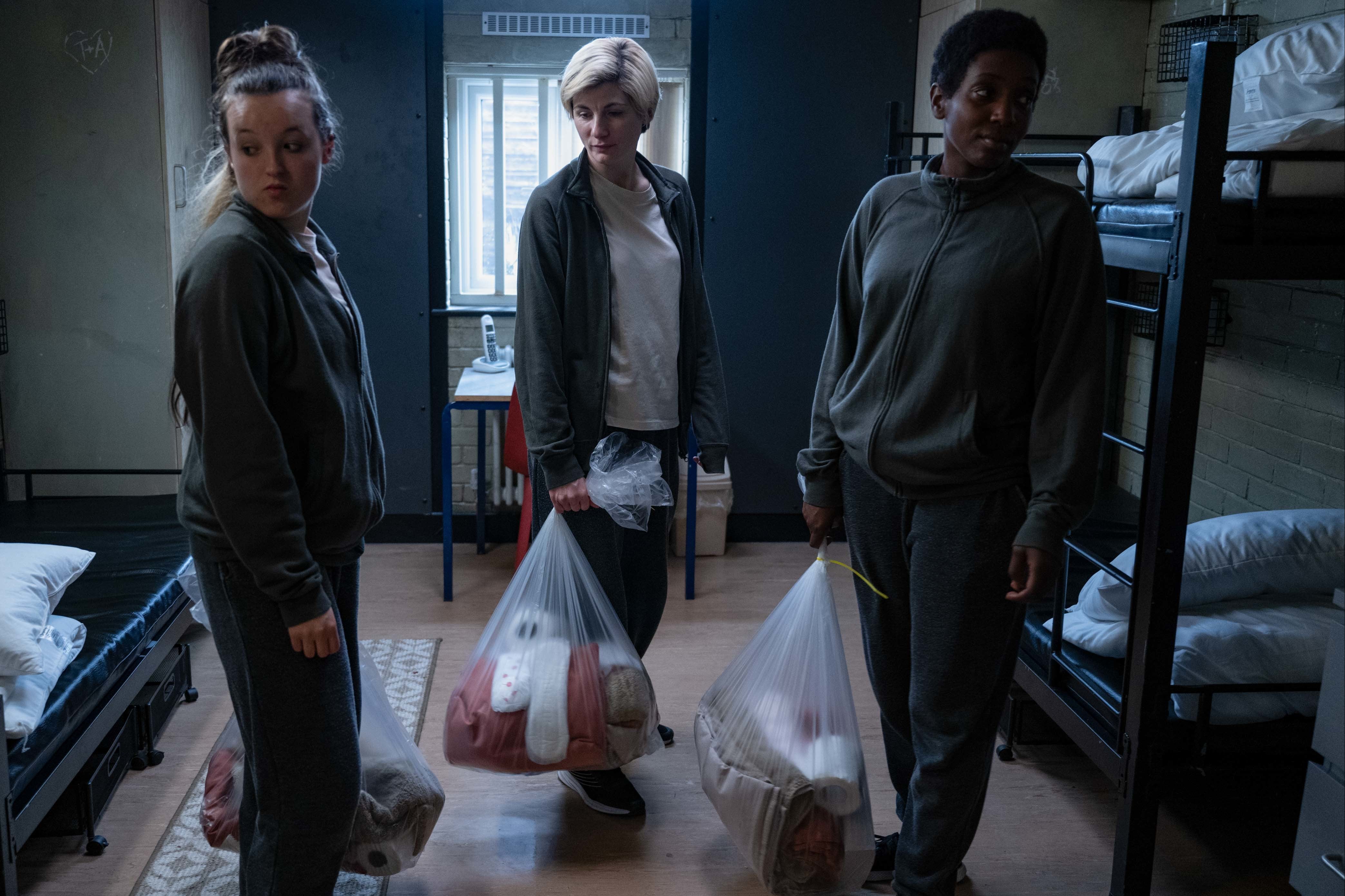 Moving in: Kelsey, Orla and Abi arrive in prison on the same day