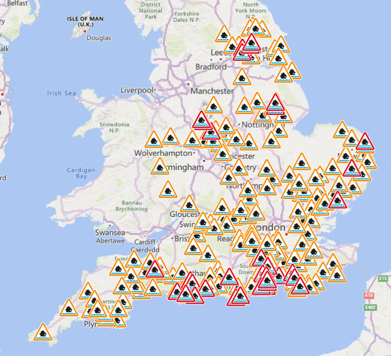 Live flood map