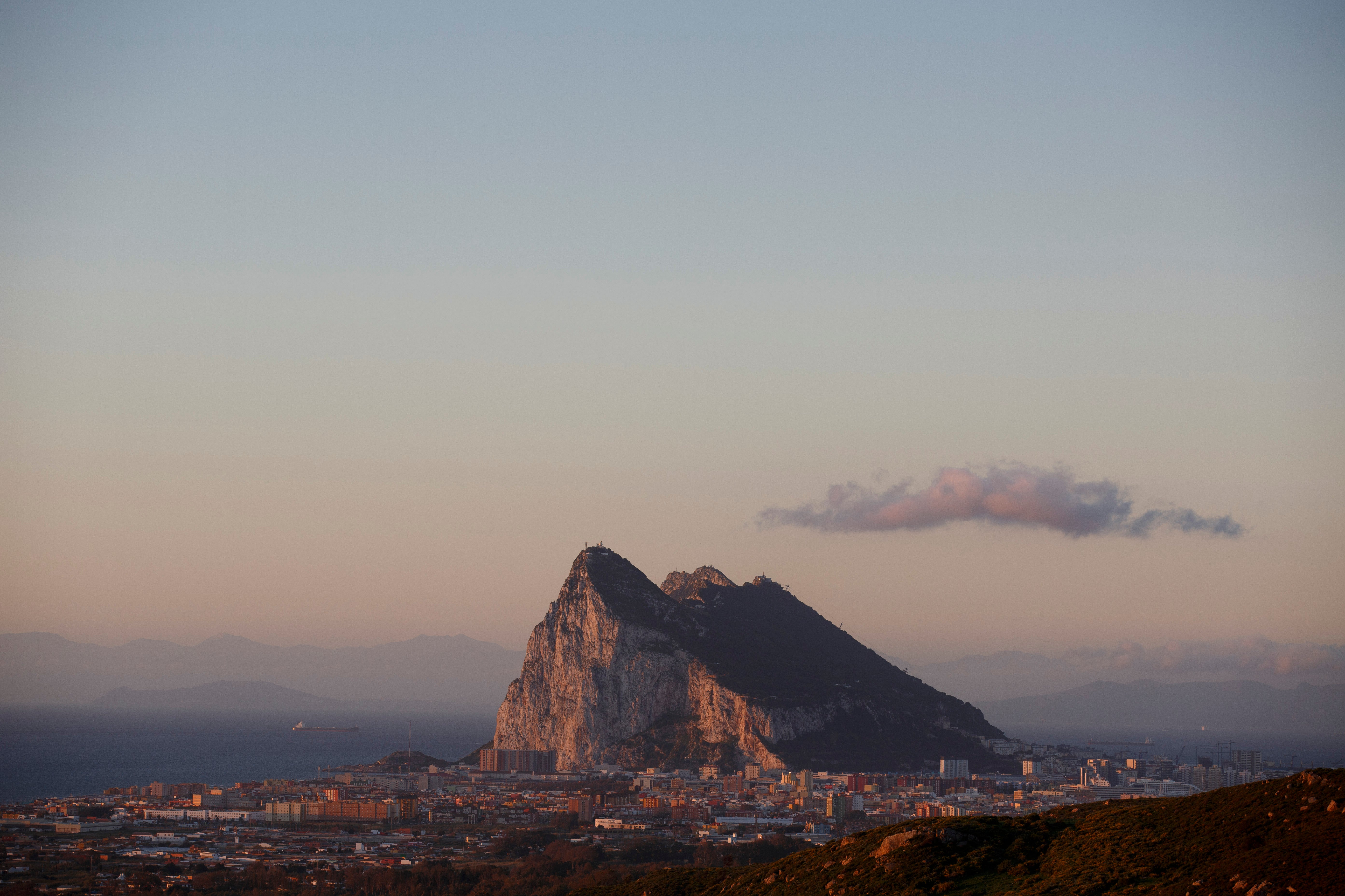 The British overseas territory’s airport runway extends into the Mediterranean in both directions