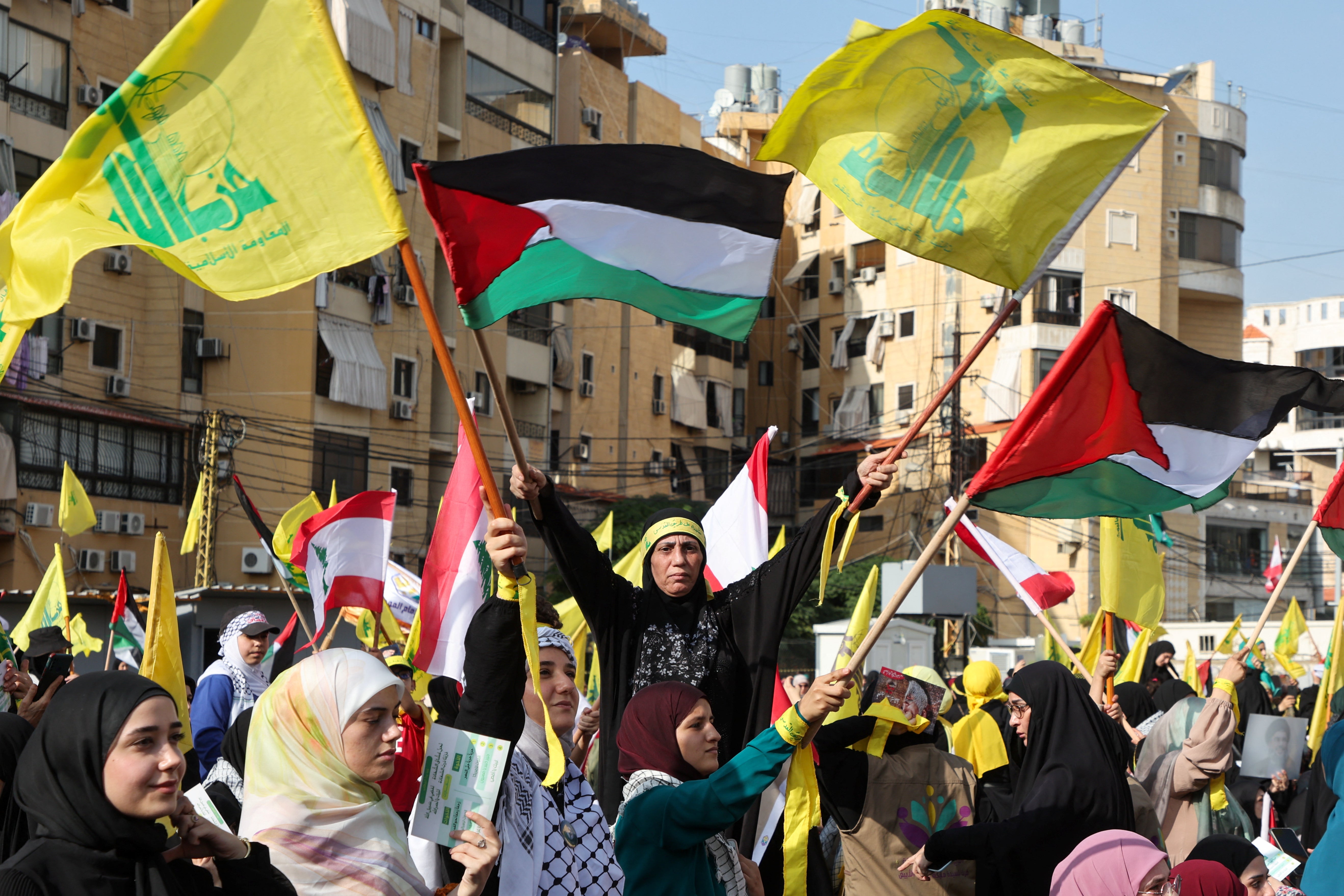 Hezbollah supporters in Beirut