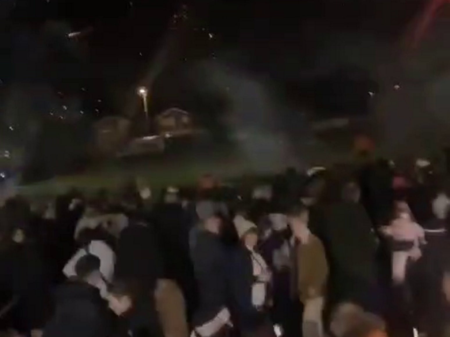 Several people were reportedly injured at the display in Stone in Staffordshire