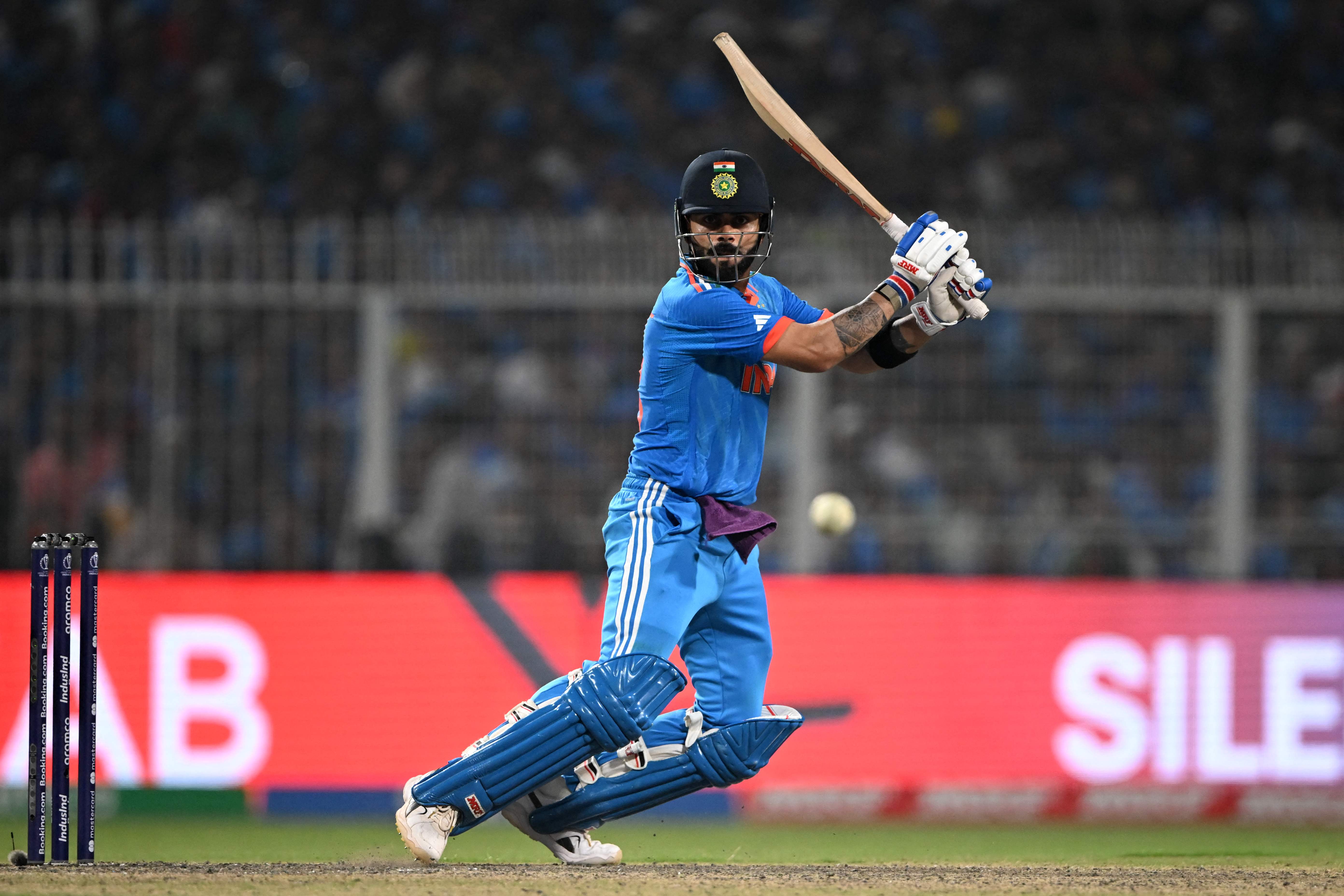 Virat Kohli brought up his 49th ODI in 119 balls, finishin 101 not out in Kolkata